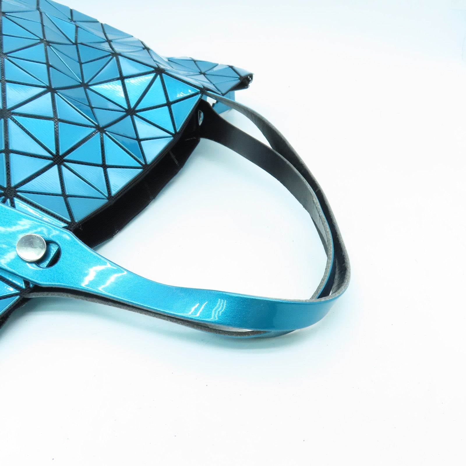 SELECTION PVC Baobao銀扣手挽袋藍色