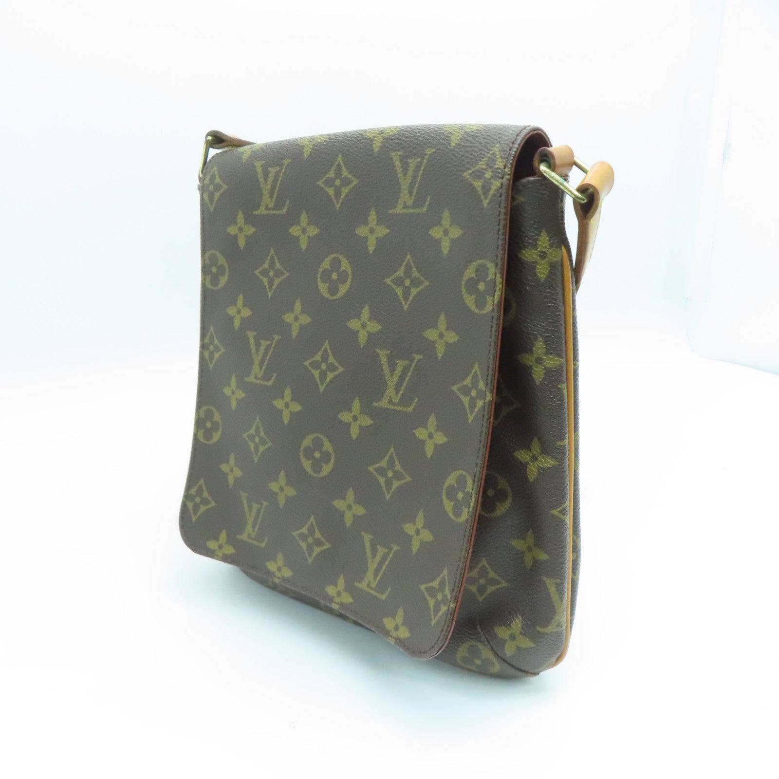 LOUIS VUITTON Monogram Musette Salsa金扣肩背袋啡色