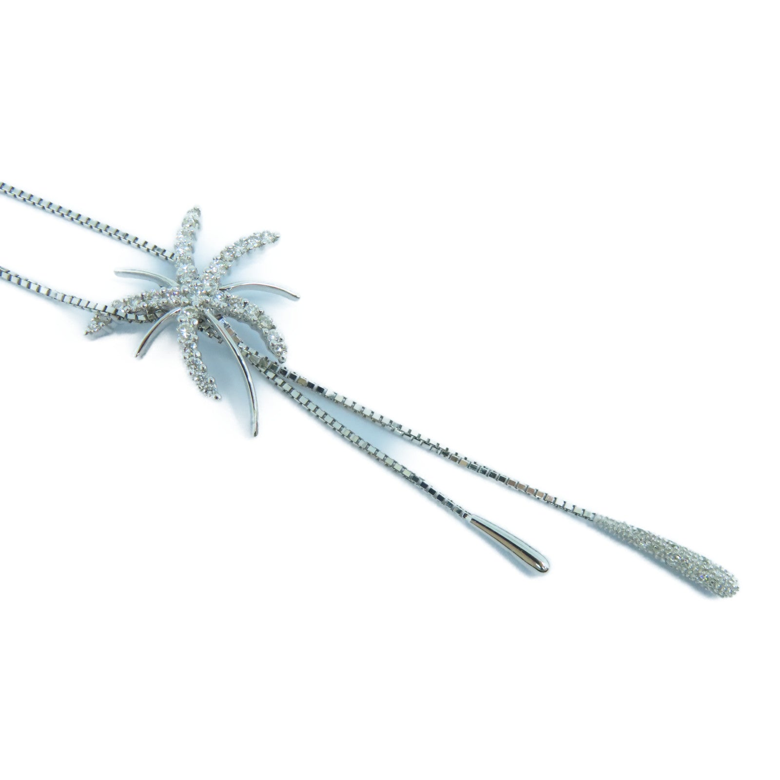 JEWELRY 18K White Gold Diamond Necklace Diamond Necklace