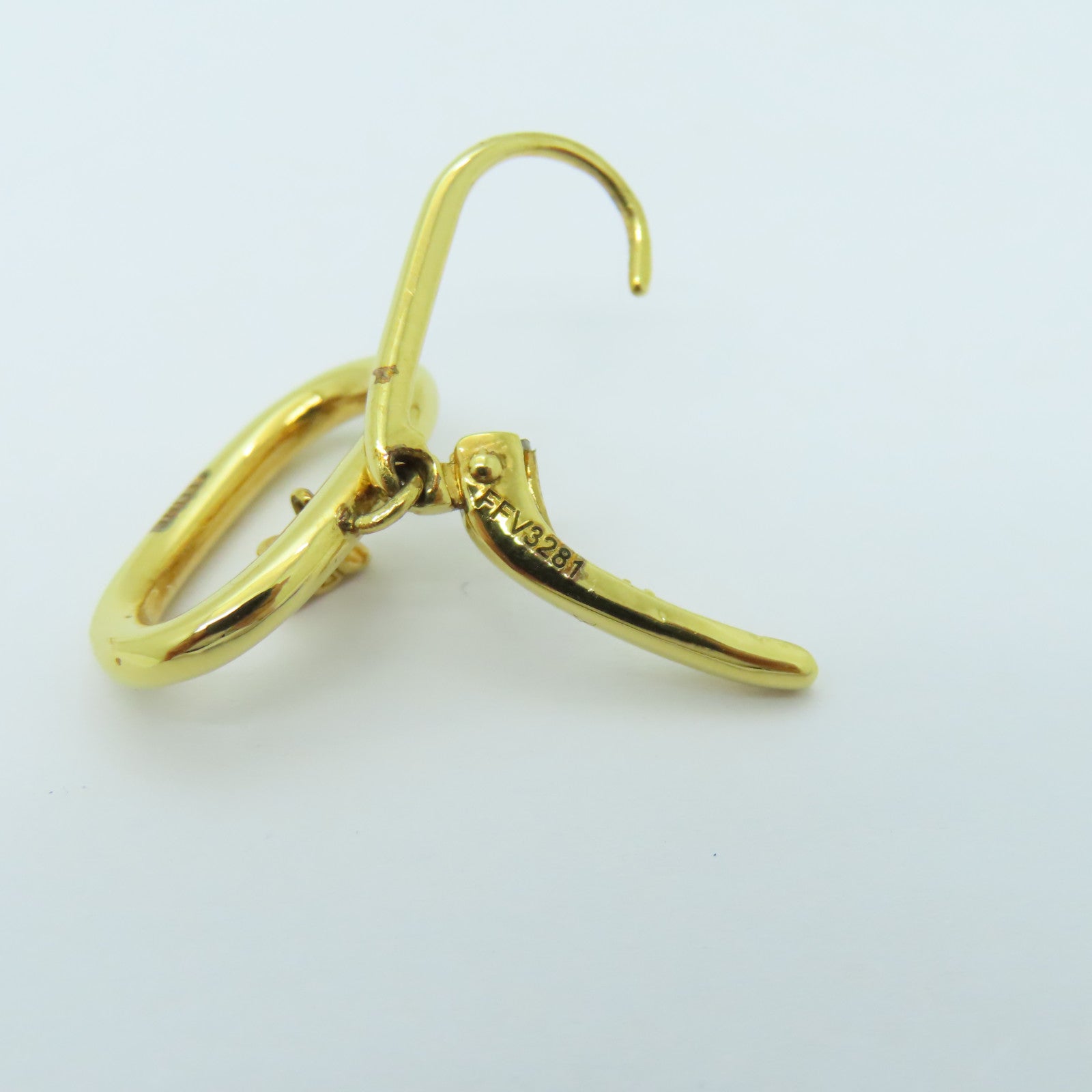 CELINE 金屬Brass Triomphe Mobile Earrings耳環金色