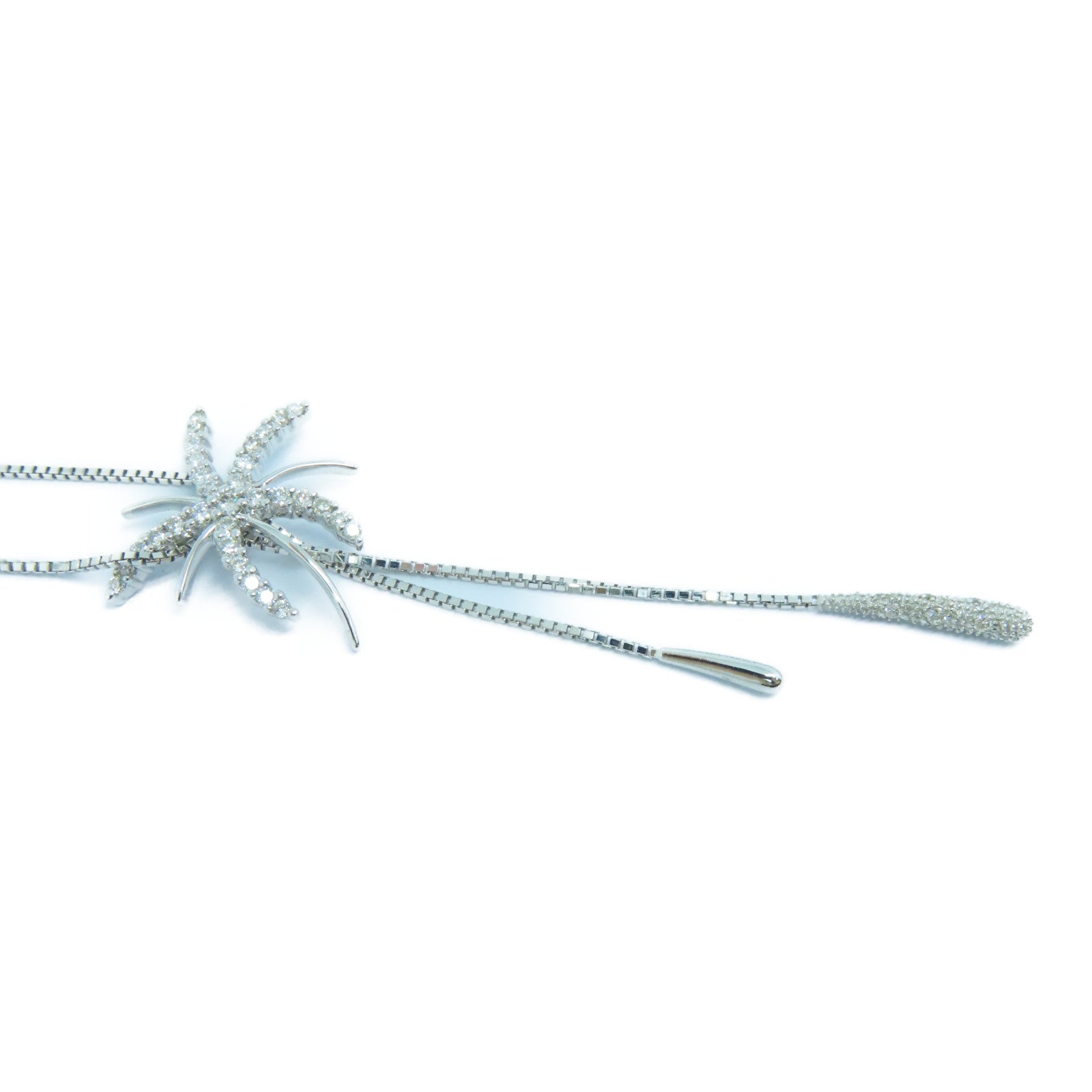JEWELRY 18K White Gold Diamond Necklace Diamond Necklace