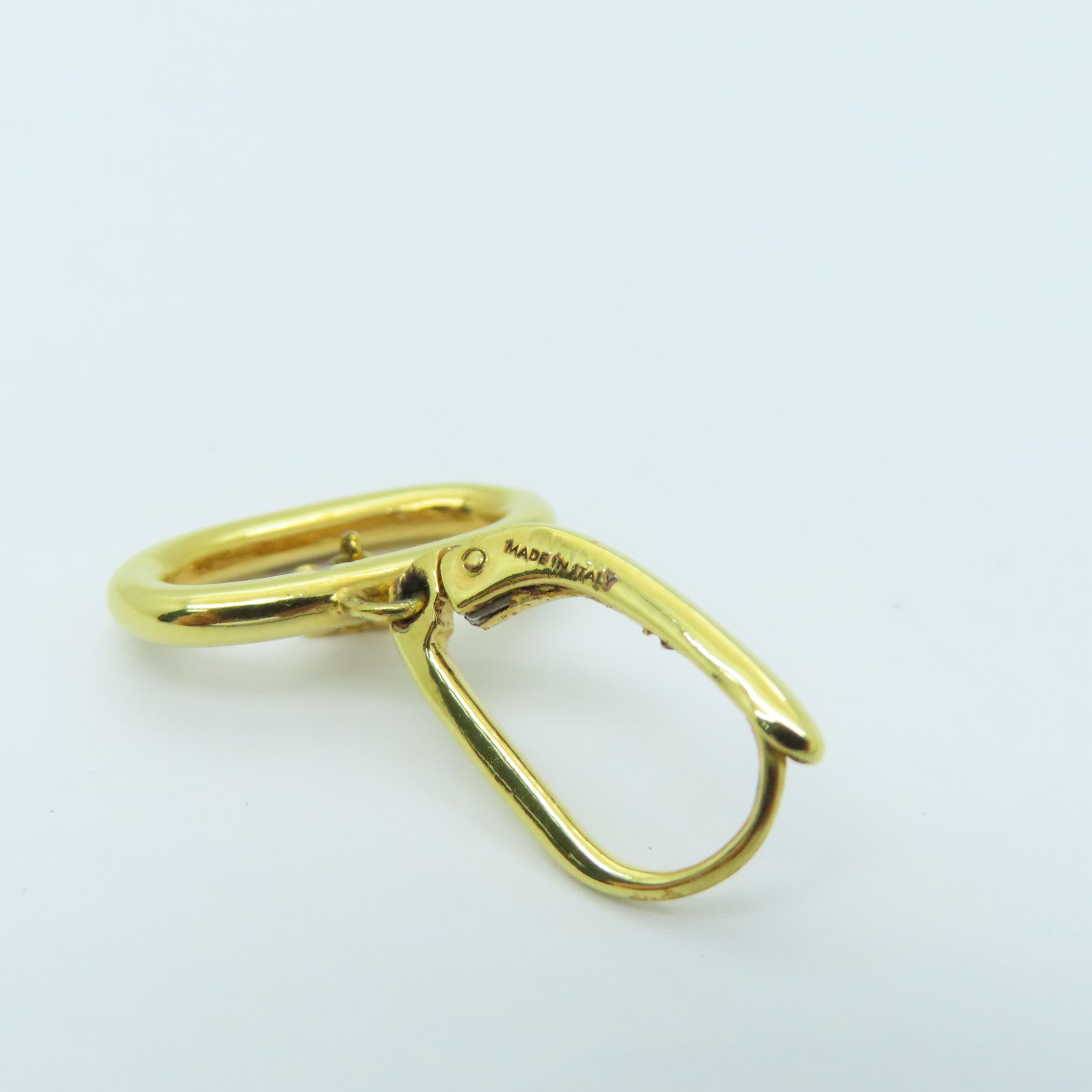 CELINE 金屬Brass Triomphe Mobile Earrings耳環金色