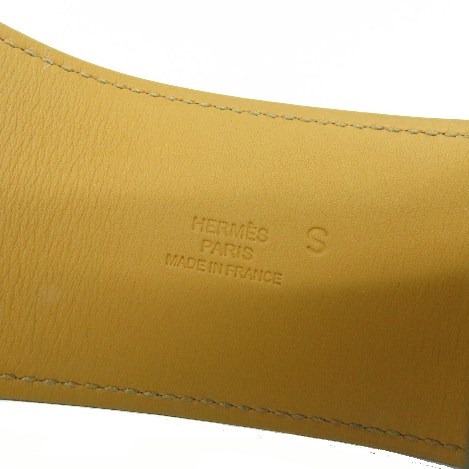 HERMES Box Calf皮革Cuir Izy Bracele银扣手链黑色