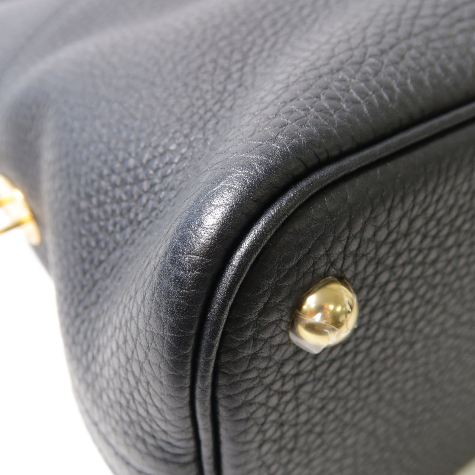 HERMES Clemence皮革Bolide 31金扣手挽肩背兩用袋黑色