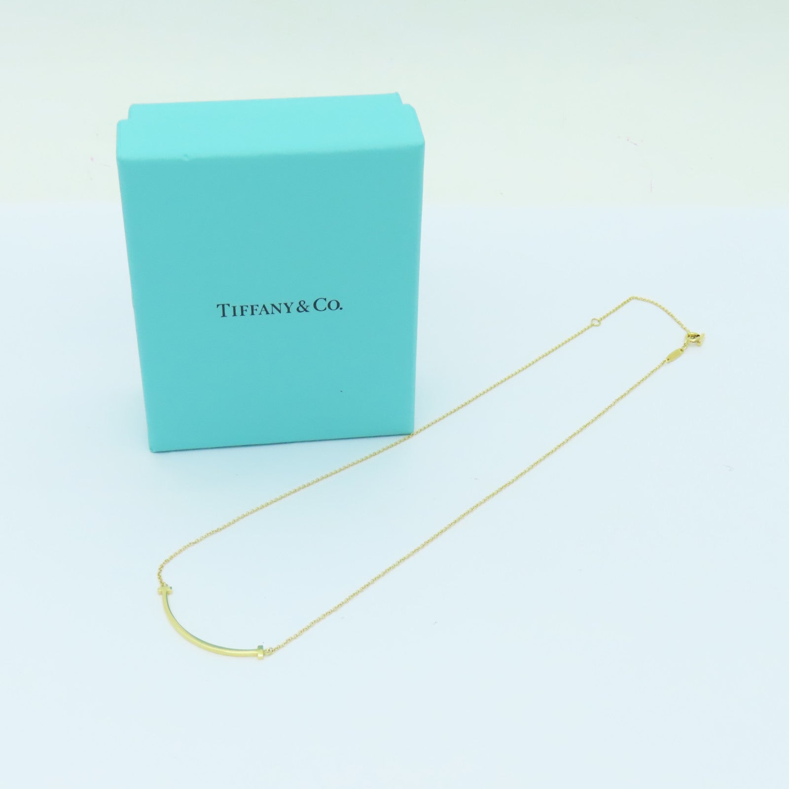 TIFFANY＆CO 18K玫瑰金T Smile Pendant Small項鍊