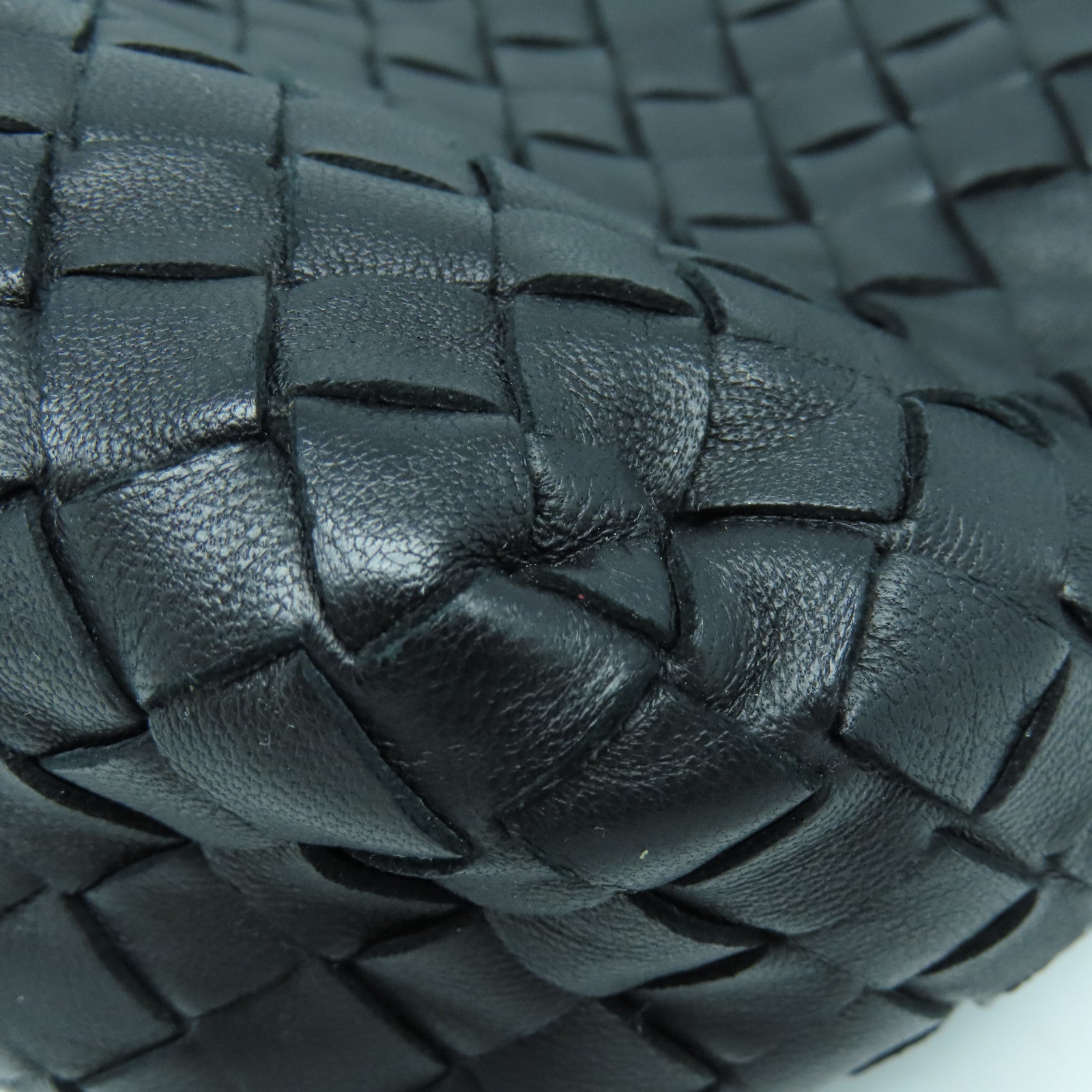 BOTTEGA VENETA 织纹皮革Shoulder Bag肩背袋黑色
