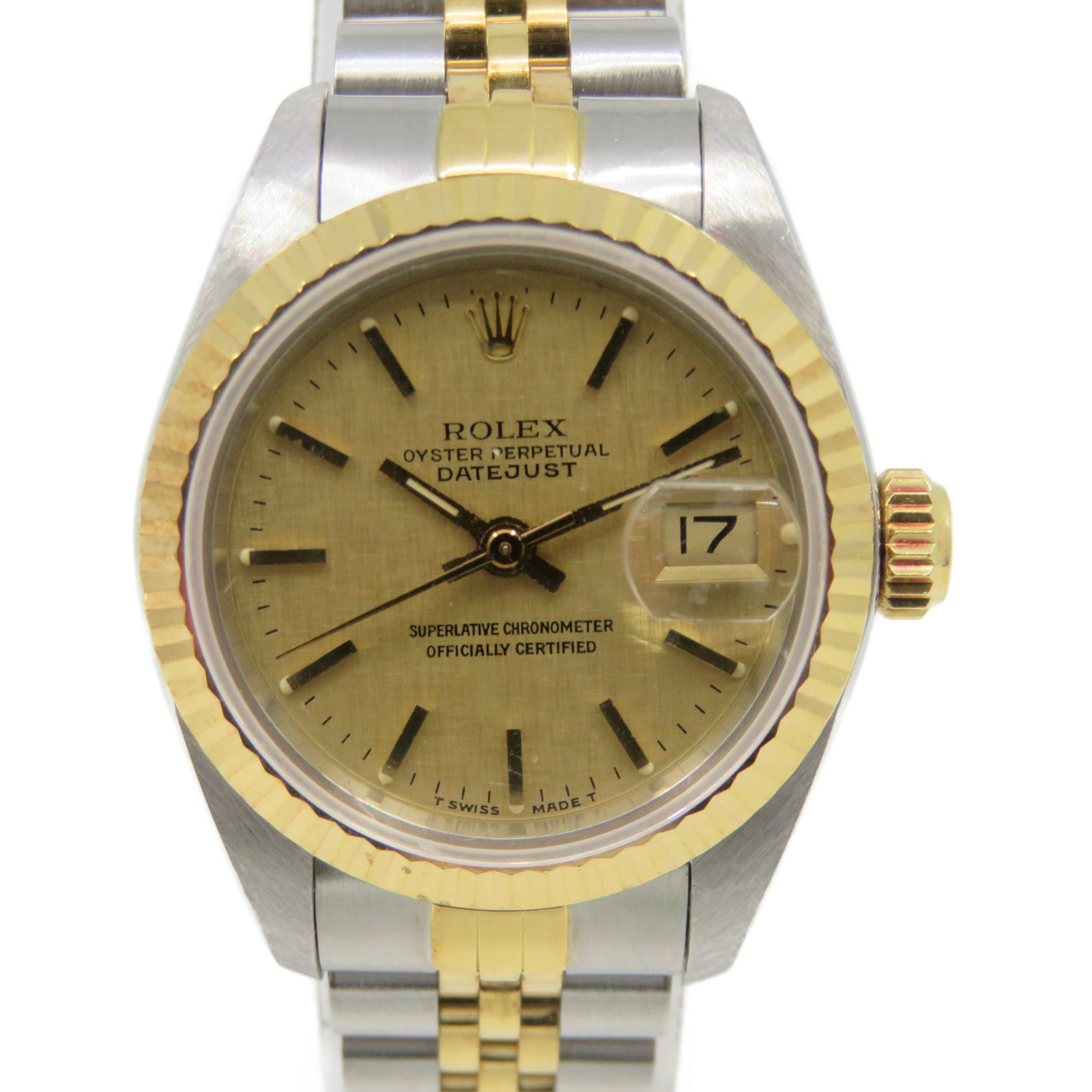 ROLEX 【激减优惠】Datejust不锈钢/18K黄金自动机芯手表金色/银色