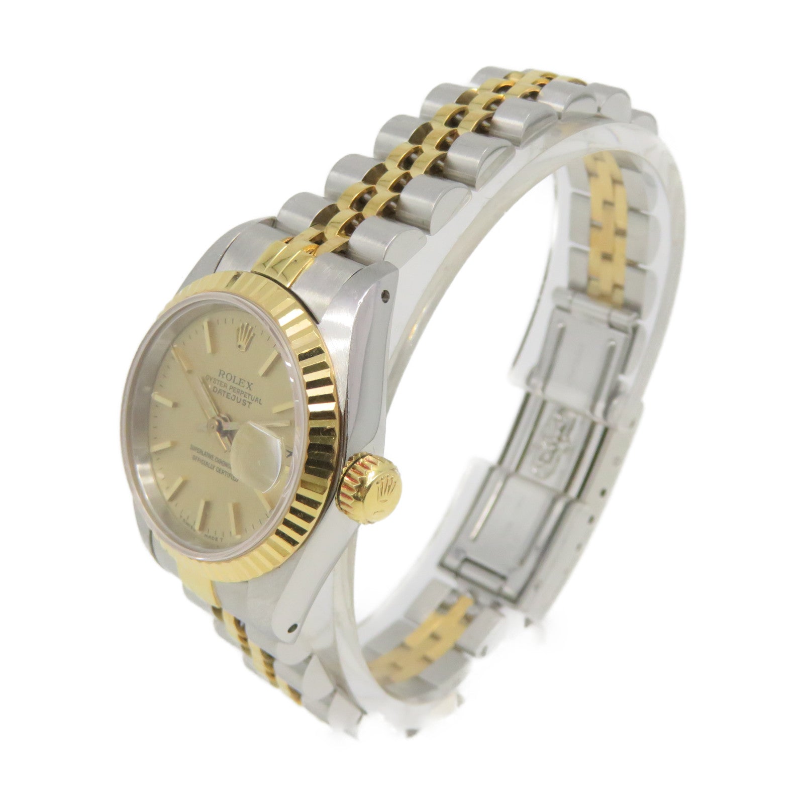 ROLEX 【激减优惠】Datejust不锈钢/18K黄金自动机芯手表金色/银色