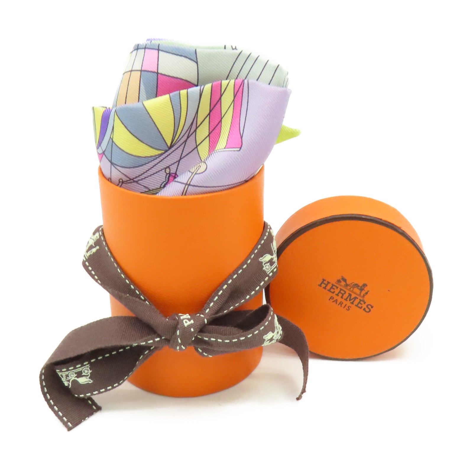 HERMES 絲質Twilly Scarf絲巾淺紫色/淺綠色/彩色