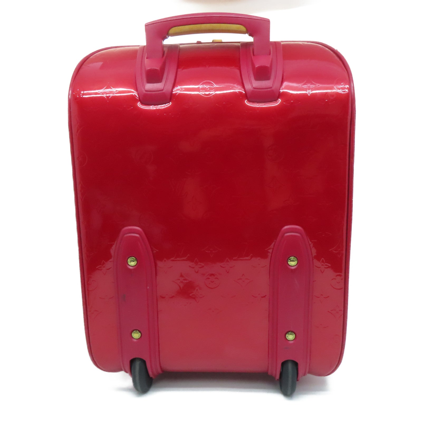 LOUIS VUITTON [Sharp Discount] Vernis Pegase 45 Gold Buckle Luggage Red