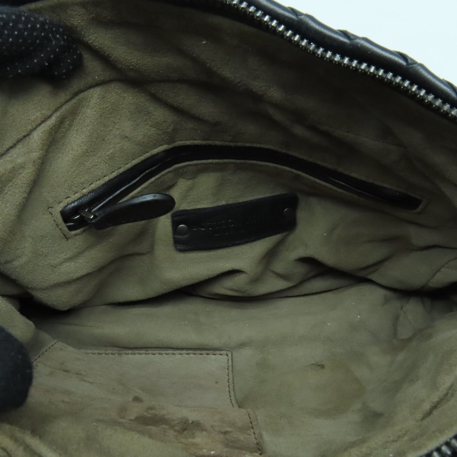 BOTTEGA VENETA 织纹皮革Shoulder Bag肩背袋黑色