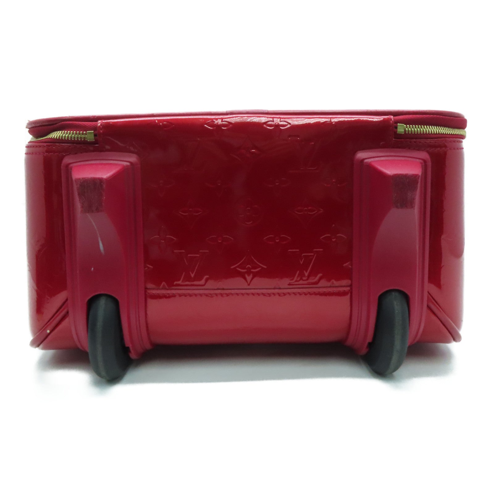 LOUIS VUITTON [Sharp Discount] Vernis Pegase 45 Gold Buckle Luggage Red