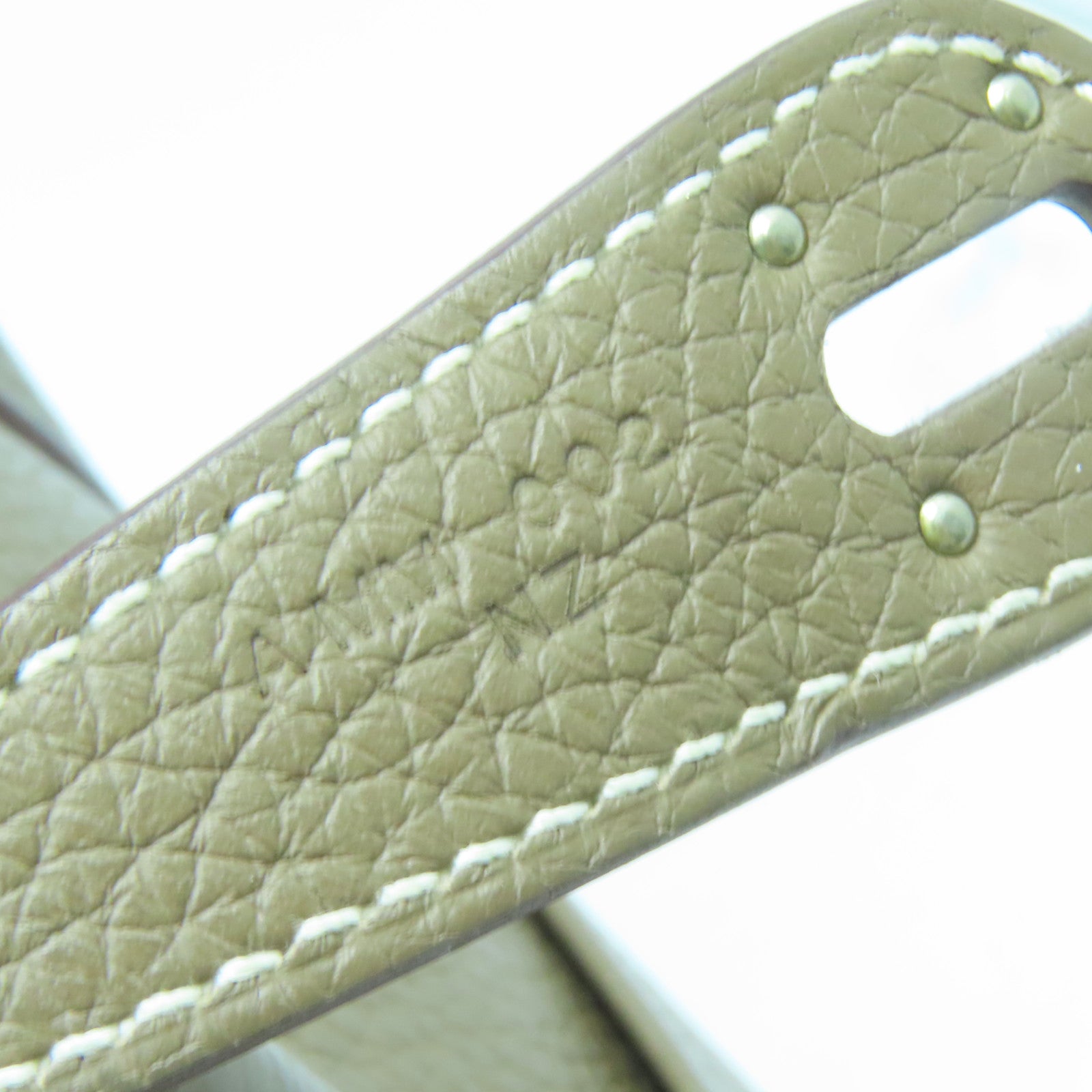 HERMES Clemence皮革Lindy 26銀扣手挽肩背兩用袋大象灰
