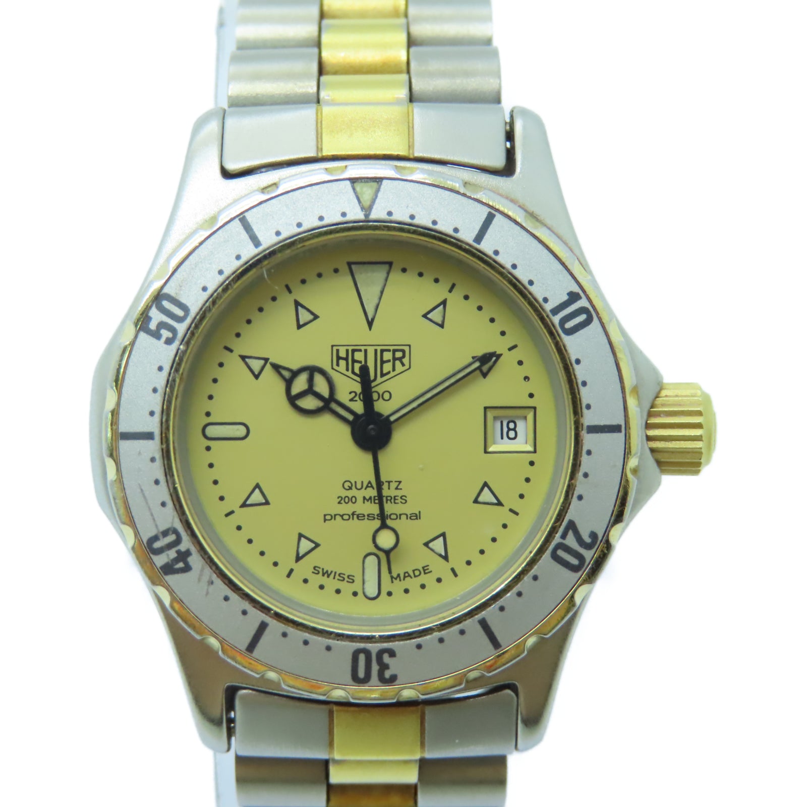 TAG HEUER Professional不鏽鋼手錶石英機芯金色/白色