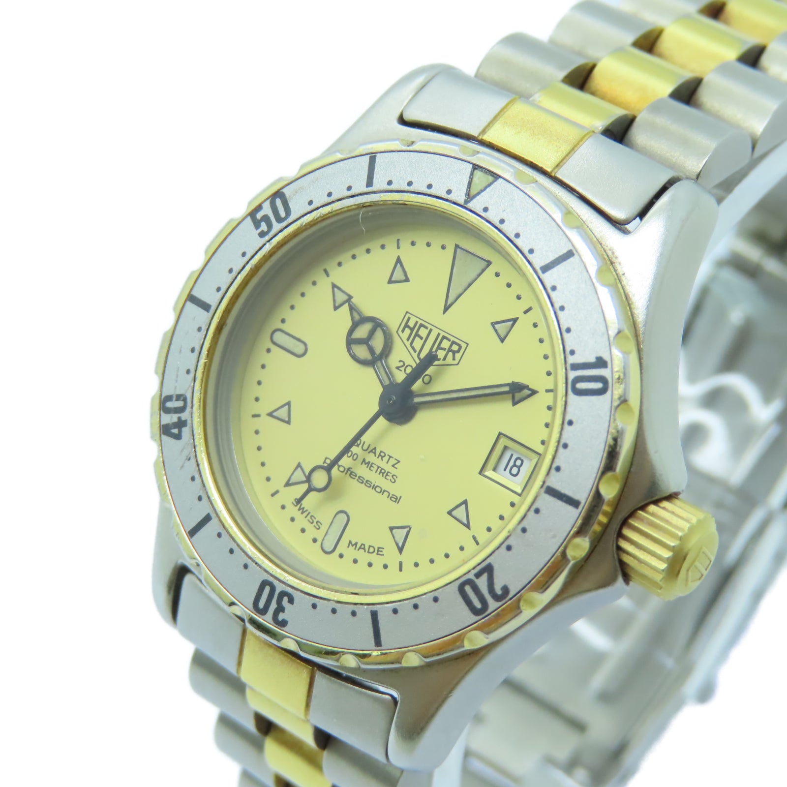 TAG HEUER Professional不鏽鋼手錶石英機芯金色/白色