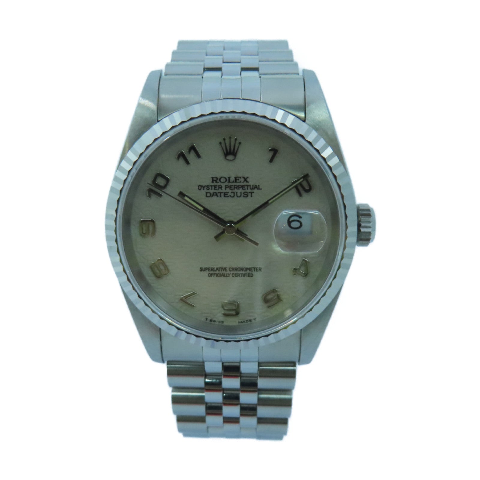 ROLEX Datejust 18K白金/不鏽鋼手錶自動機芯米色