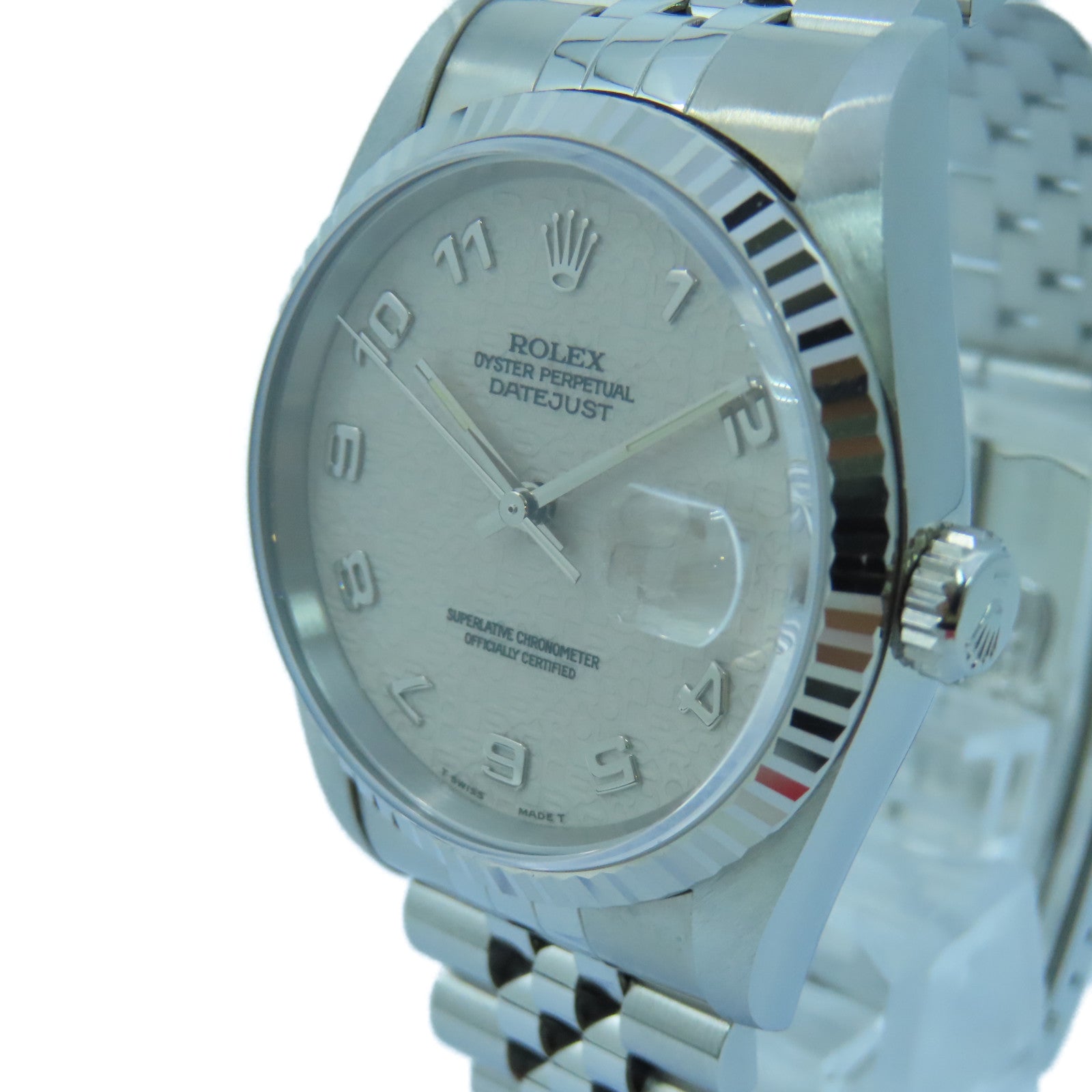 ROLEX Datejust 18K白金/不鏽鋼手錶自動機芯米色