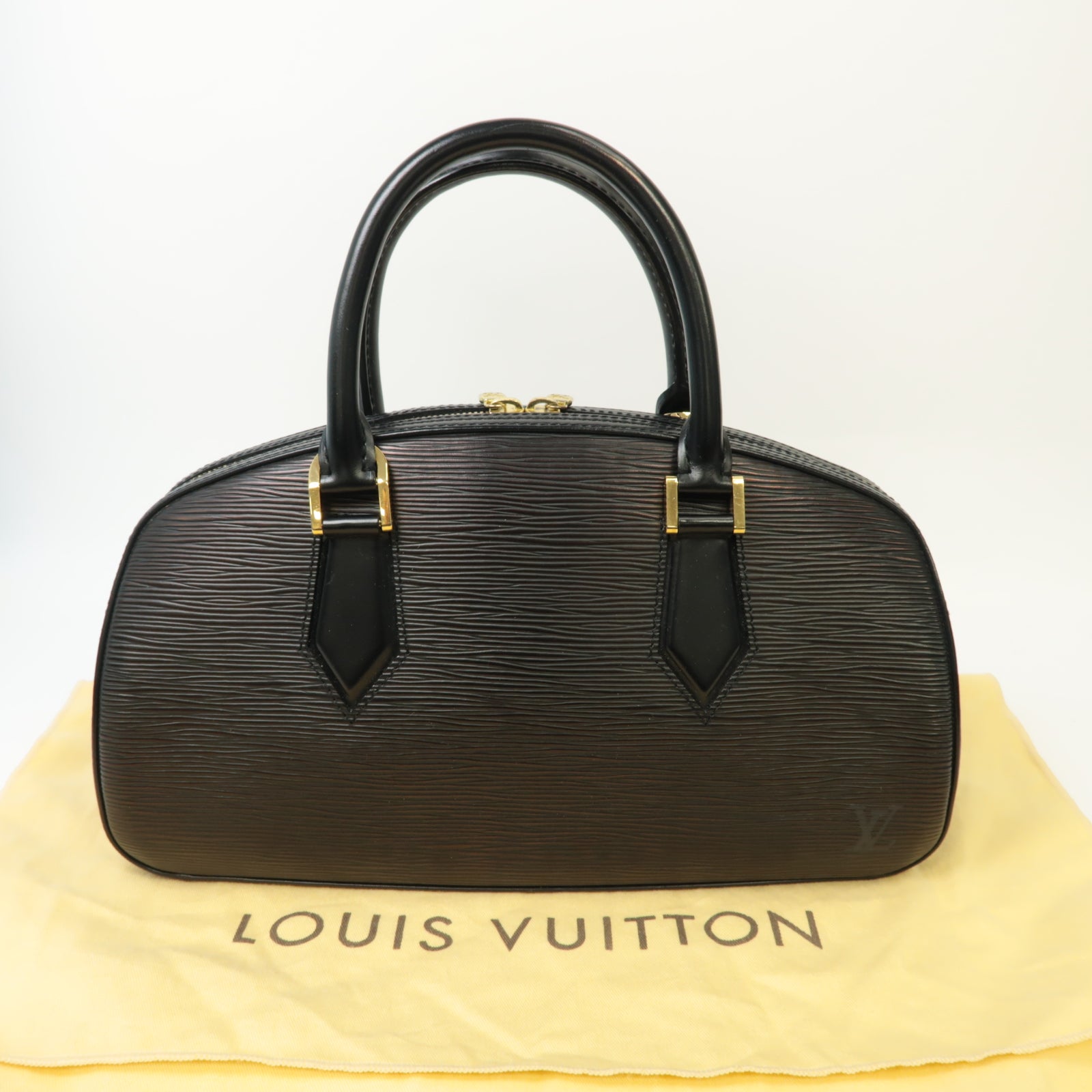 LOUIS VUITTON Epi Jasmin金扣手挽袋黒色