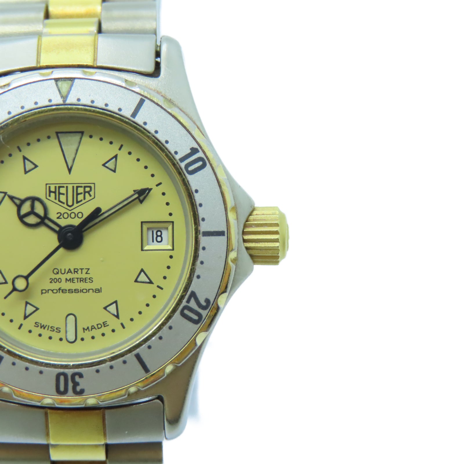TAG HEUER Professional不鏽鋼手錶石英機芯金色/白色