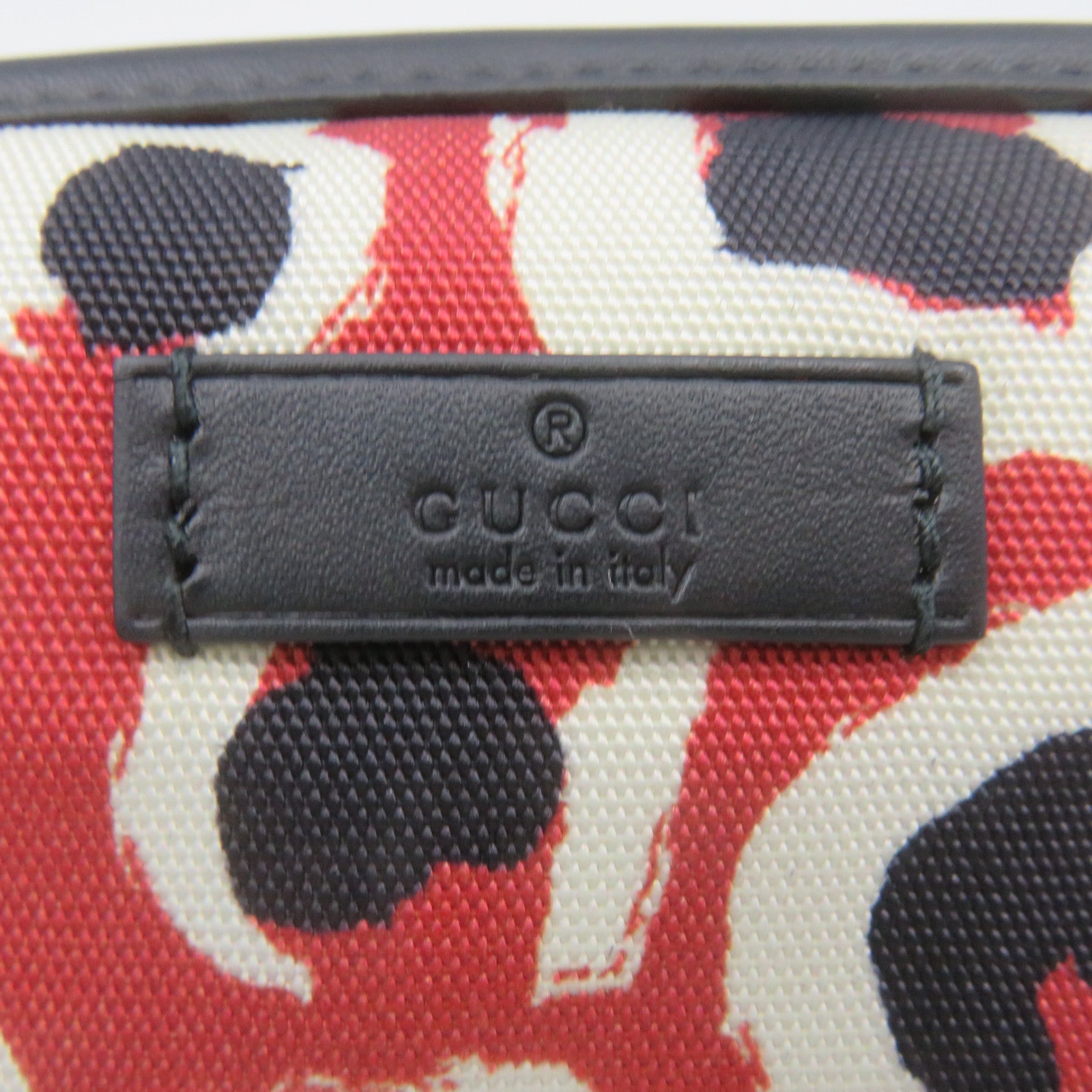 GUCCI 帆布Pouch手拿包紅色/黑色