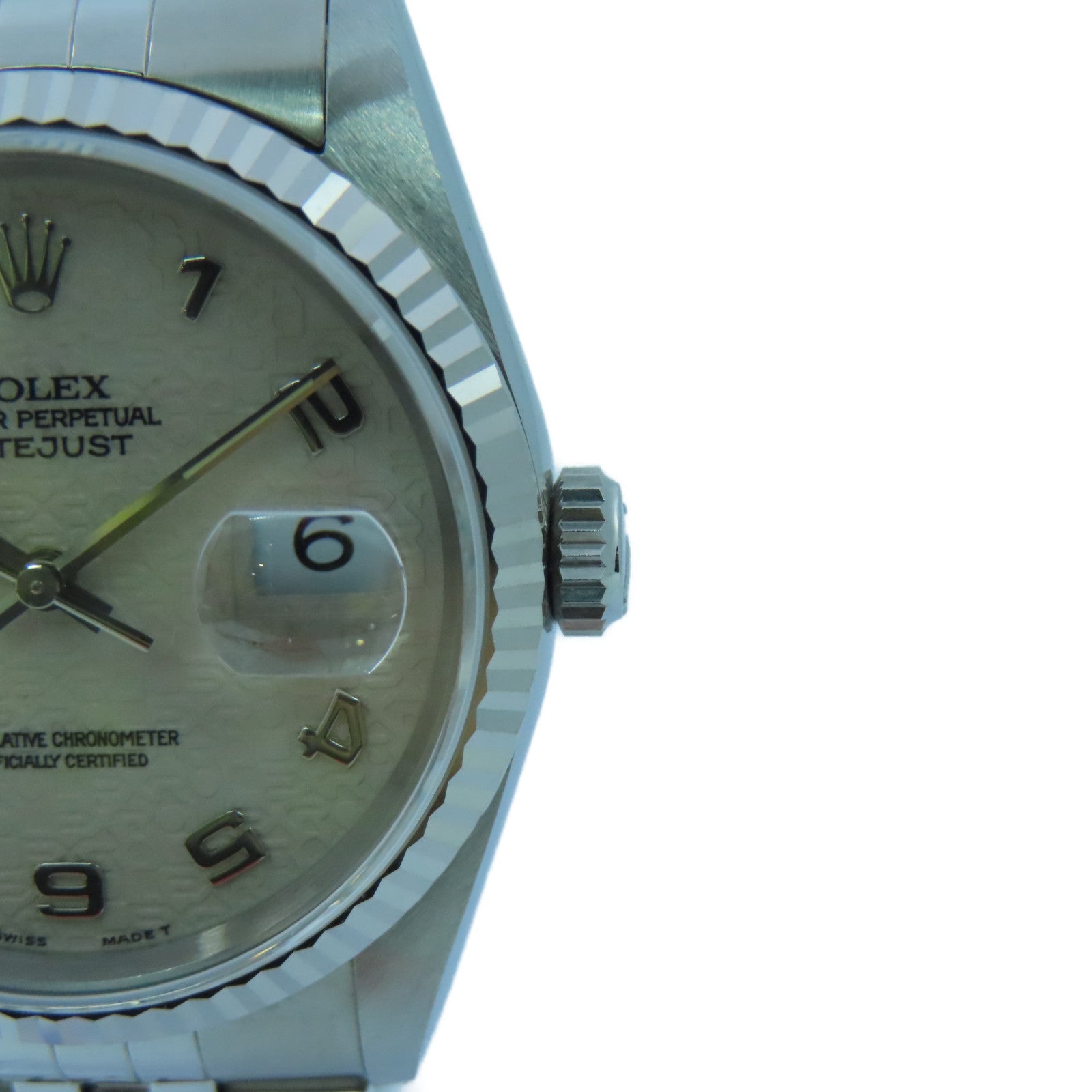 ROLEX Datejust 18K白金/不鏽鋼手錶自動機芯米色