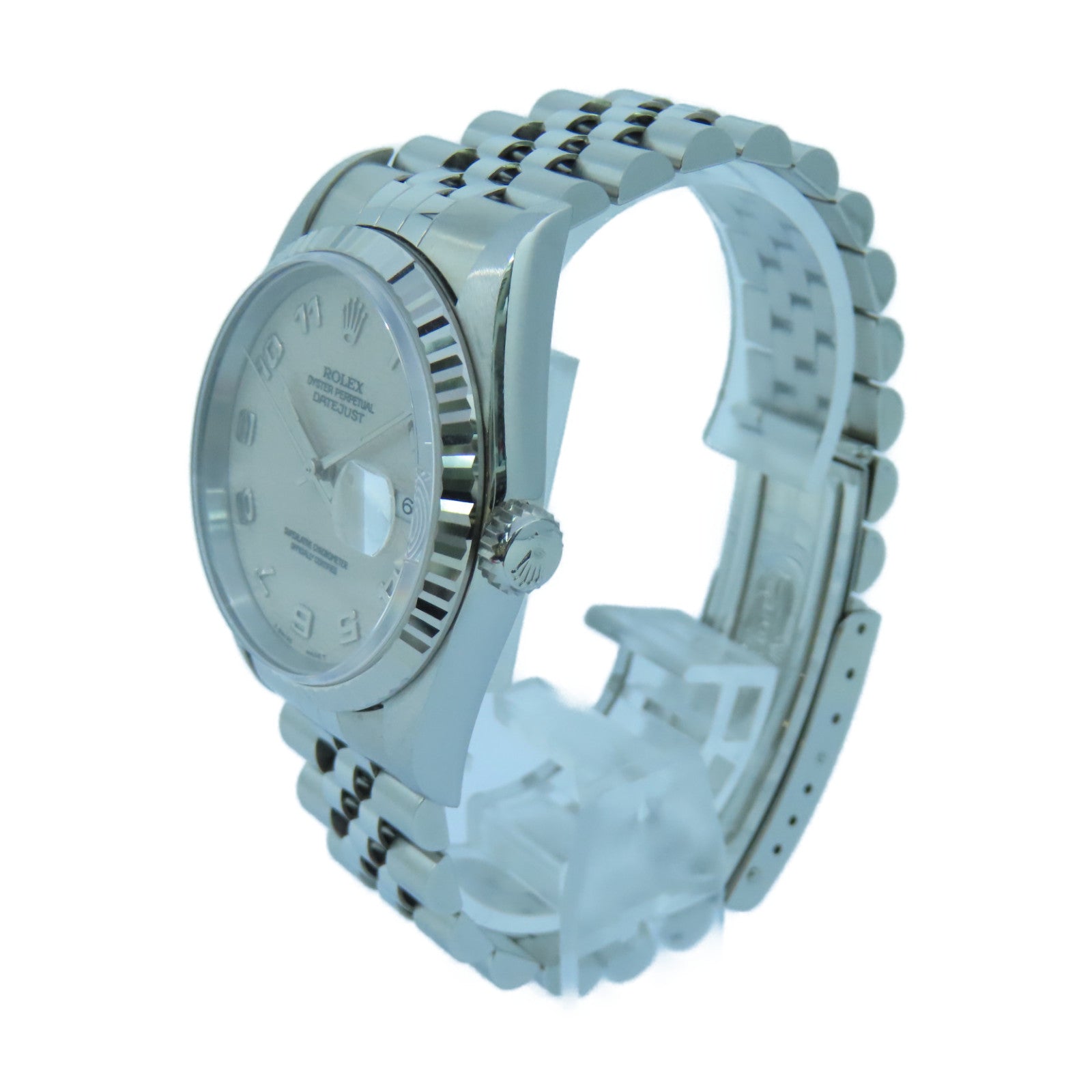 ROLEX Datejust 18K白金/不鏽鋼手錶自動機芯米色