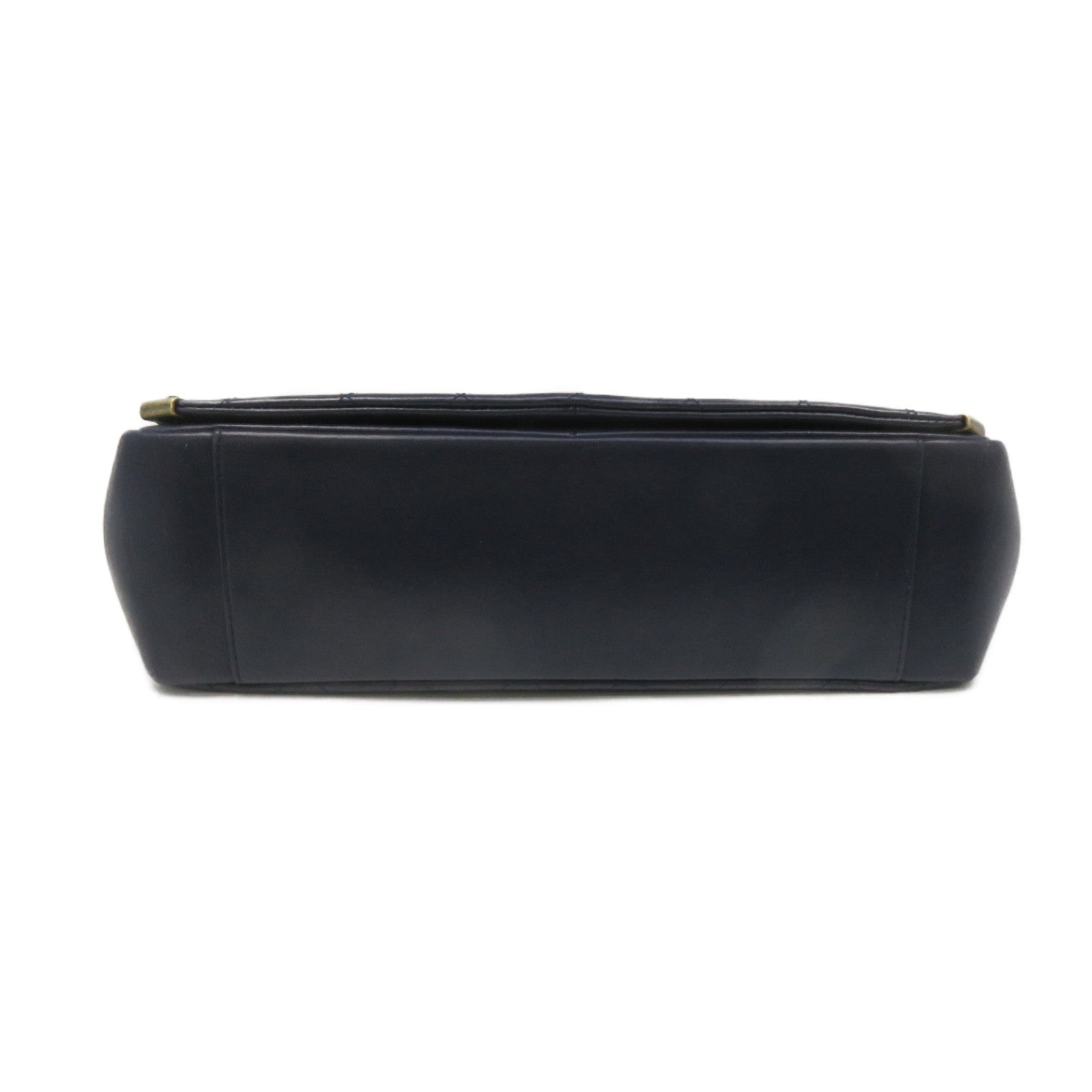 CHANEL Lingge cowhide leather Shoulder Bag gold buckle chain shoulder bag dark blue