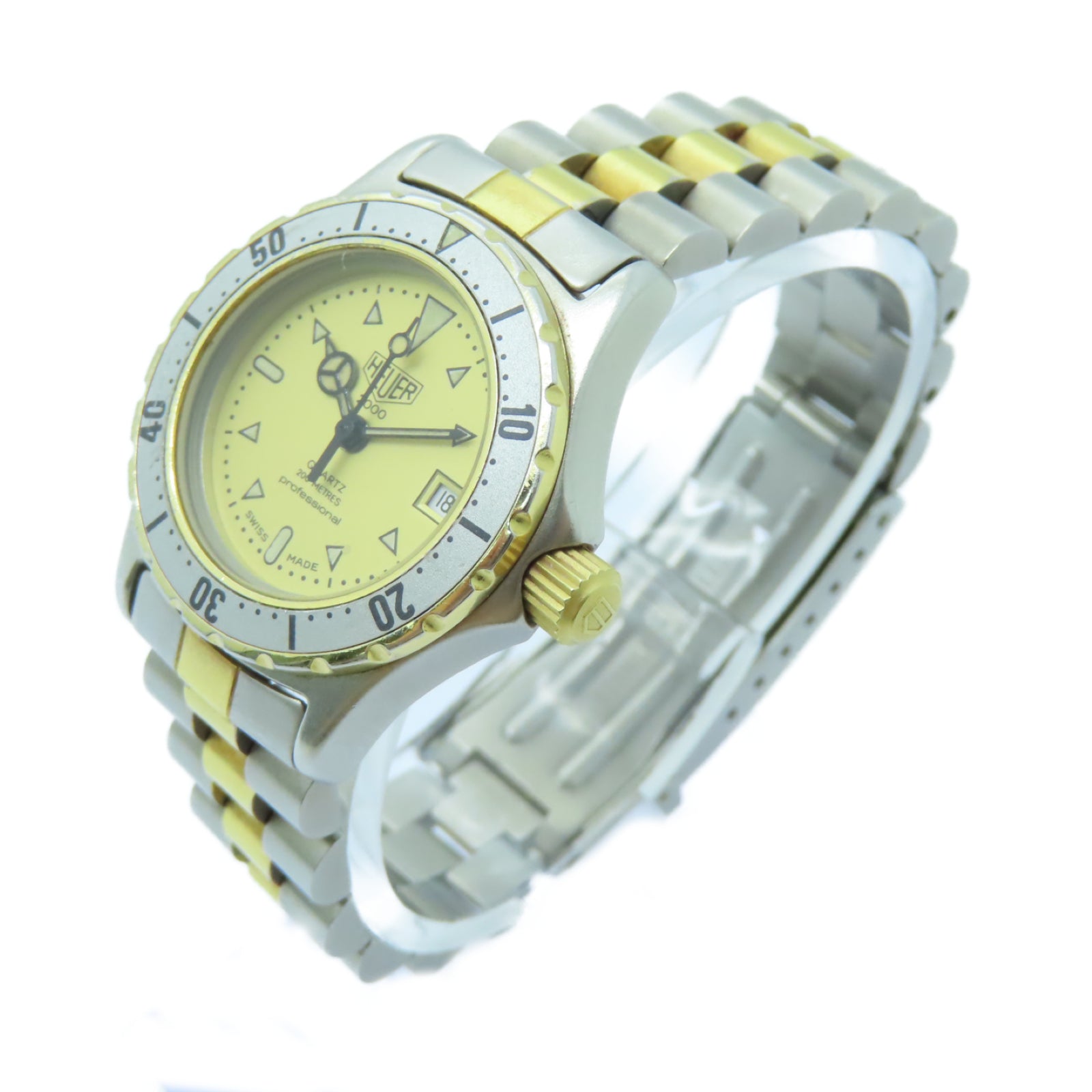 TAG HEUER Professional不鏽鋼手錶石英機芯金色/白色