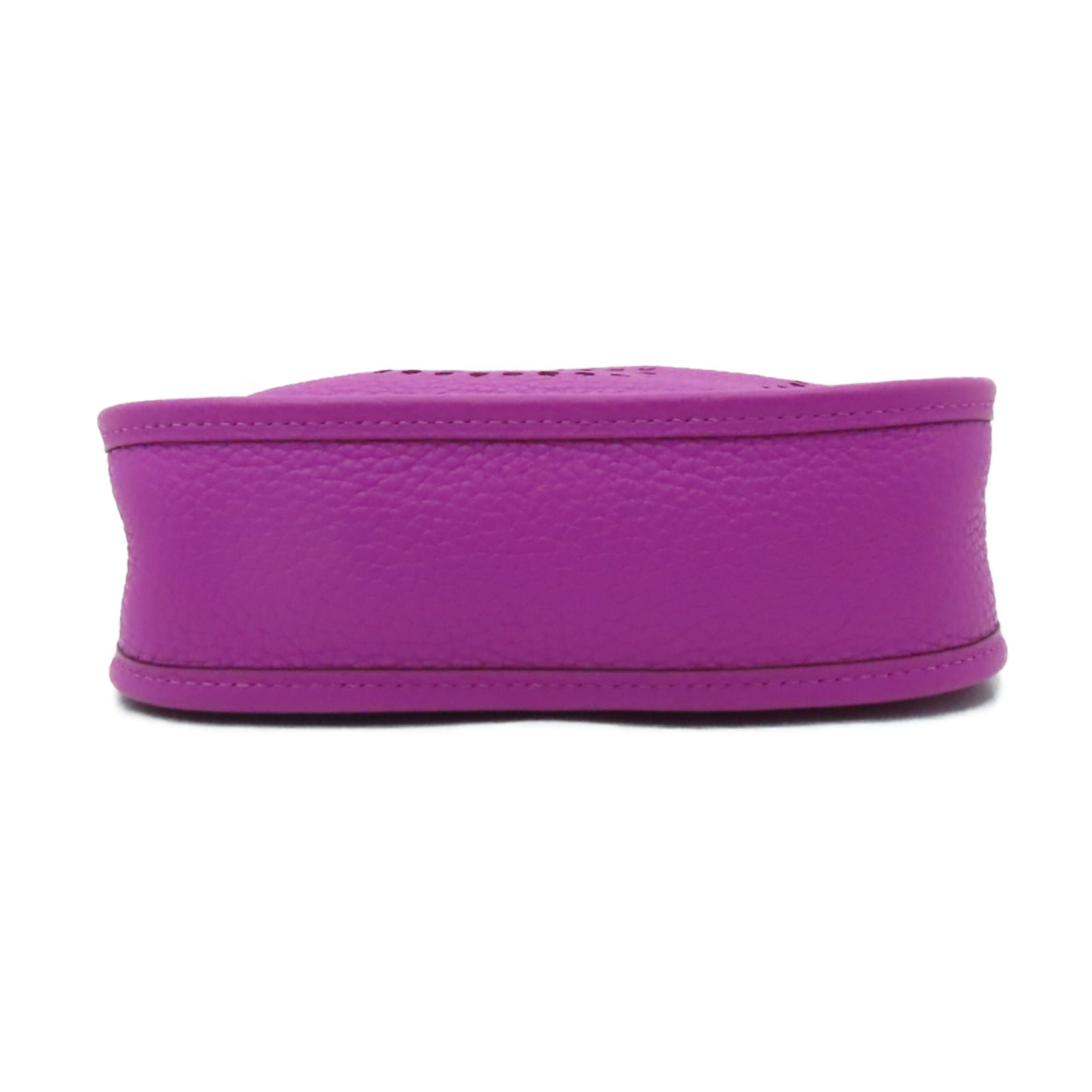 HERMES Clemence皮革Evelyne TPM銀扣肩背袋Rose Pourpre玫瑰紫色