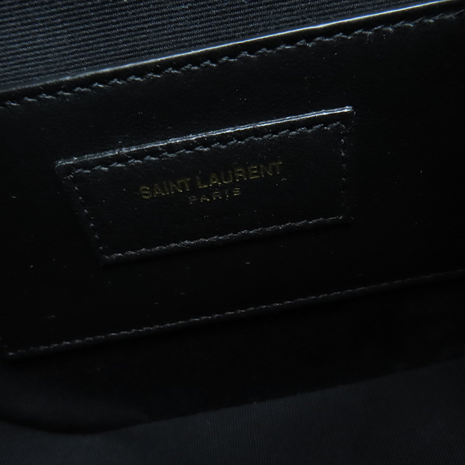SAINT LAURENT 麂皮皮革Shoulder Bag肩背袋金扣黑色