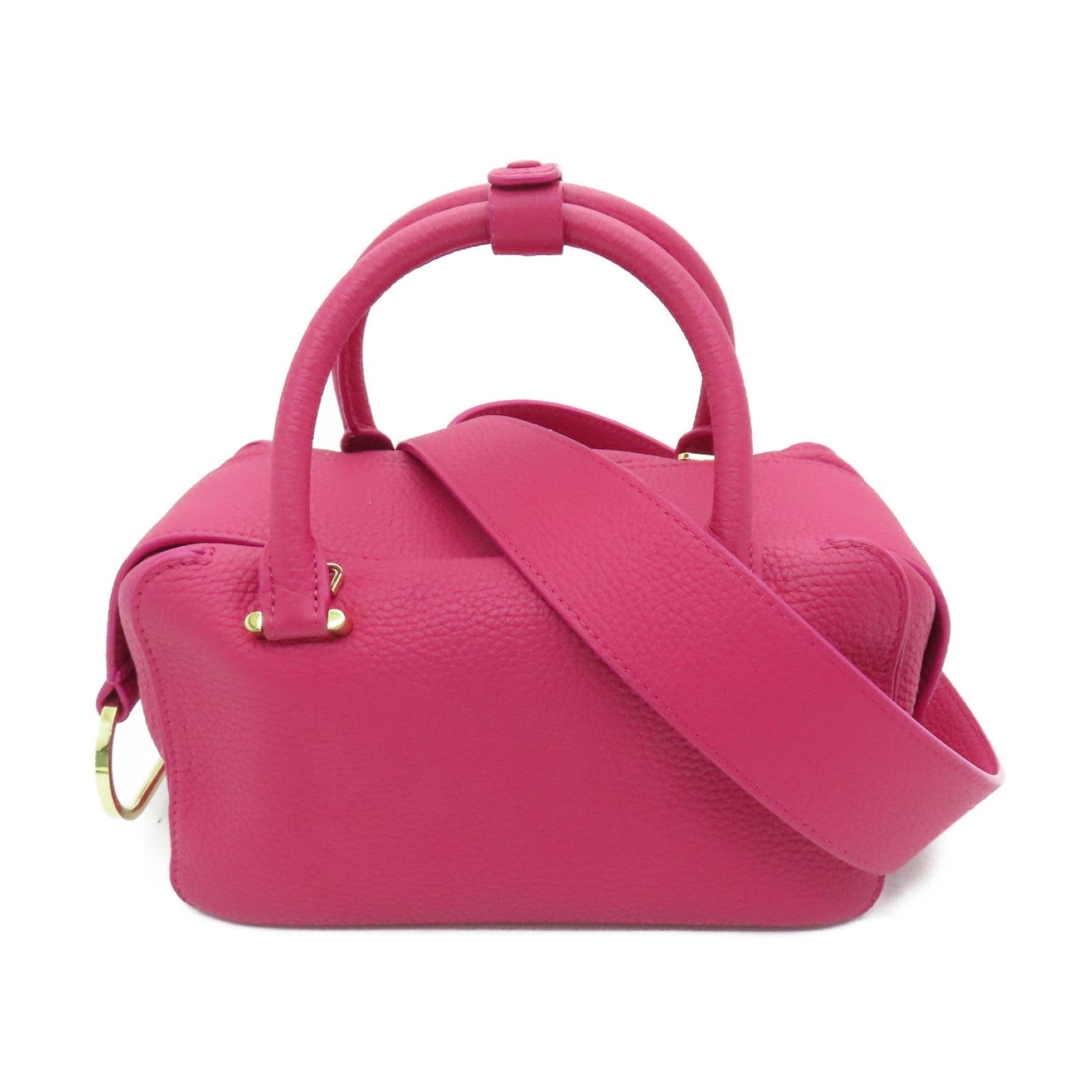 Delvaux 【激減優惠】牛皮皮革2way Shoulder Bag金扣手挽肩背兩用袋粉紅色