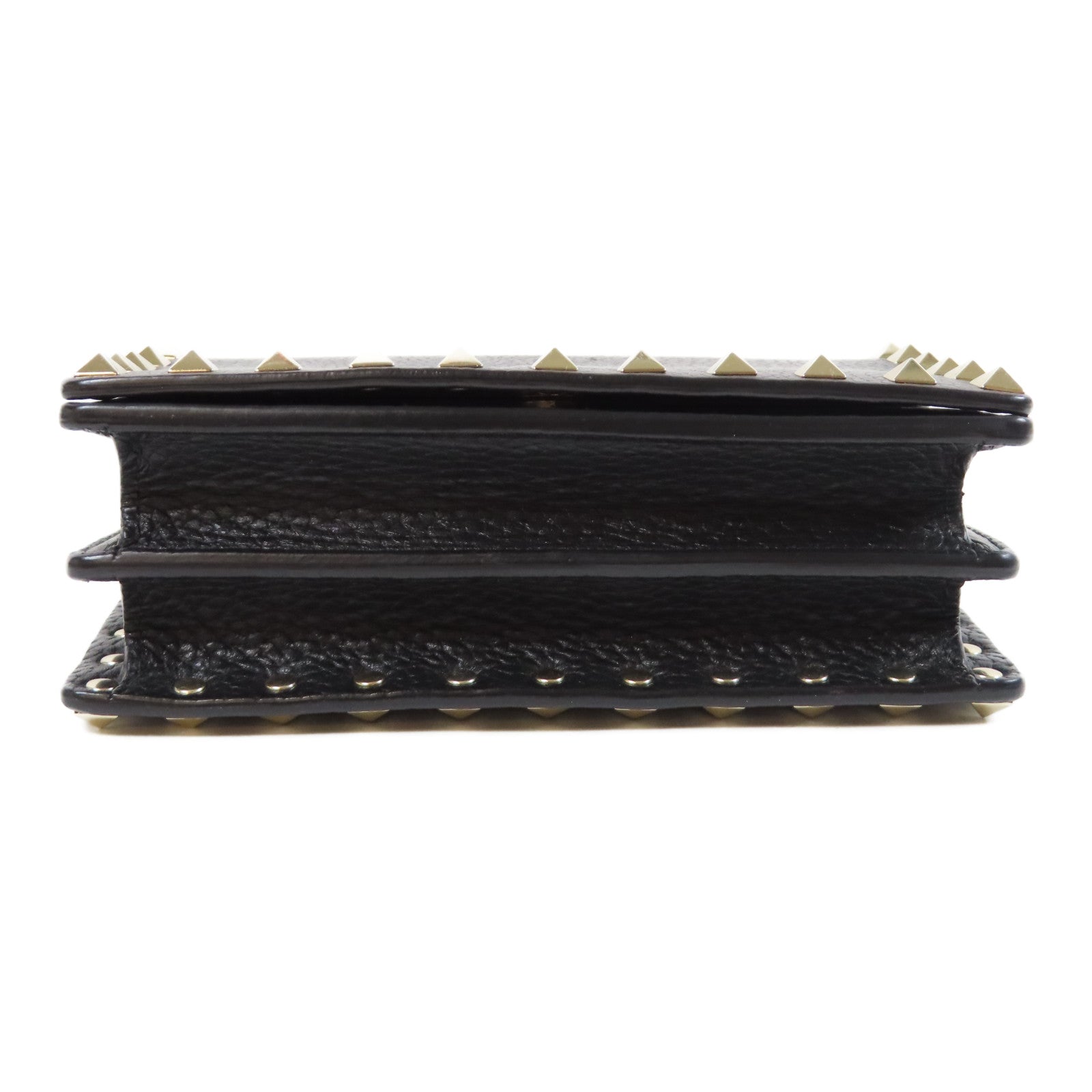 Valentino 牛皮皮革Chain Shoulder Bag金扣鏈帶肩背袋黑色