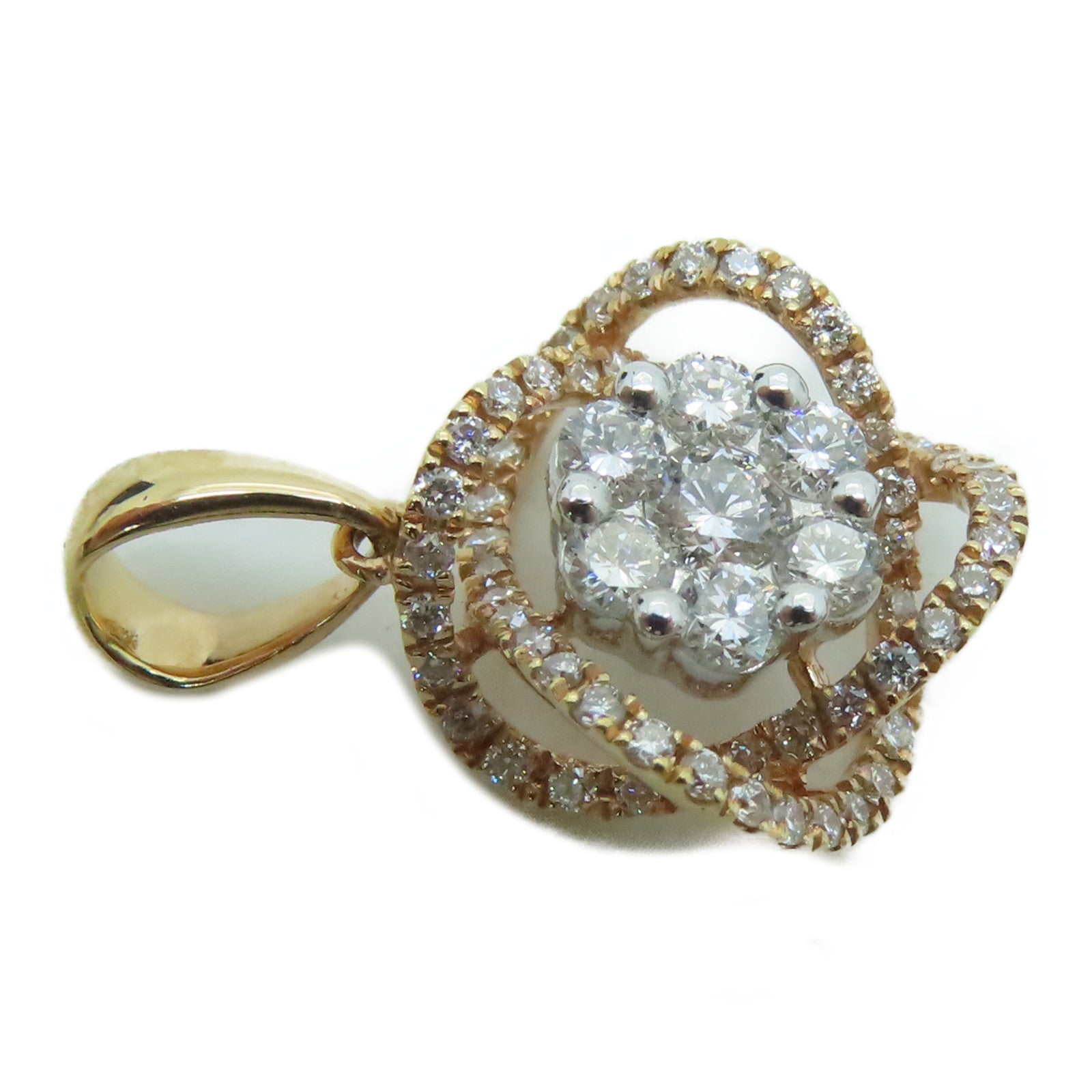 JEWELRY 【激減優惠】18K玫瑰金Diamond Pendant Top墜飾