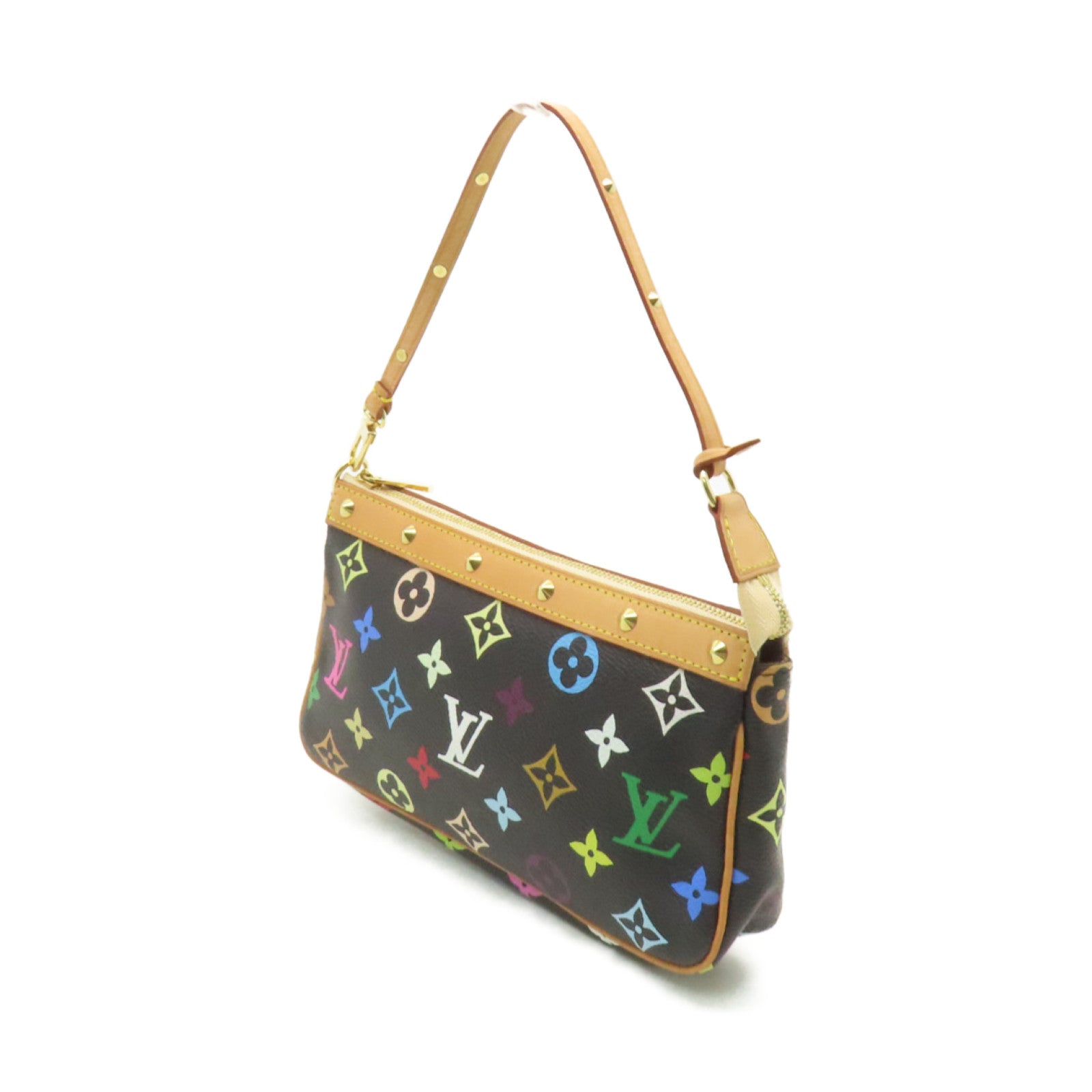 LOUIS VUITTON Monogram Multicolore Chain Shoulder Bag金扣鏈帶肩背袋黒色/彩色