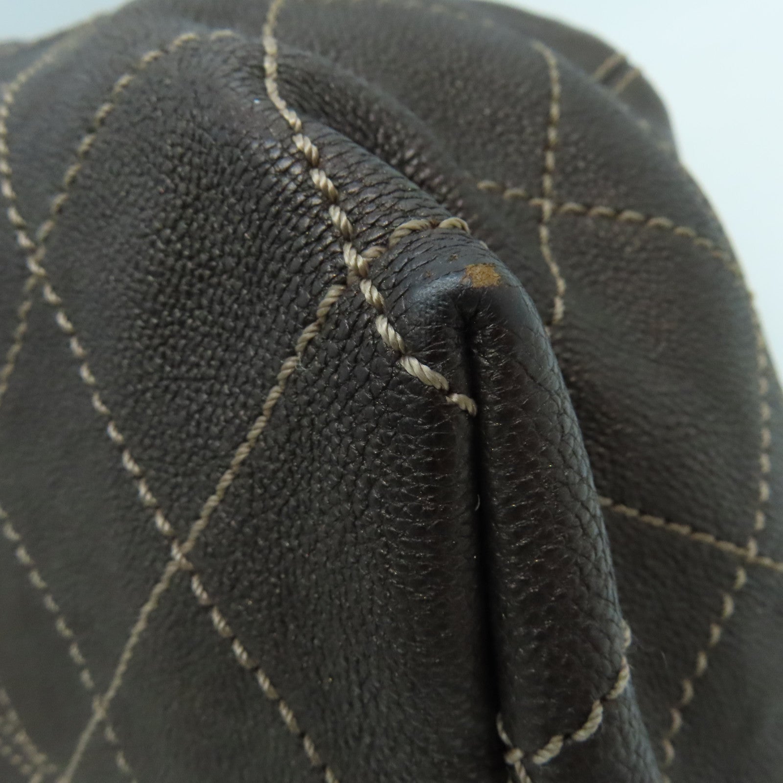 CHANEL菱格牛皮皮革Shoulder Bag肩背袋啡色