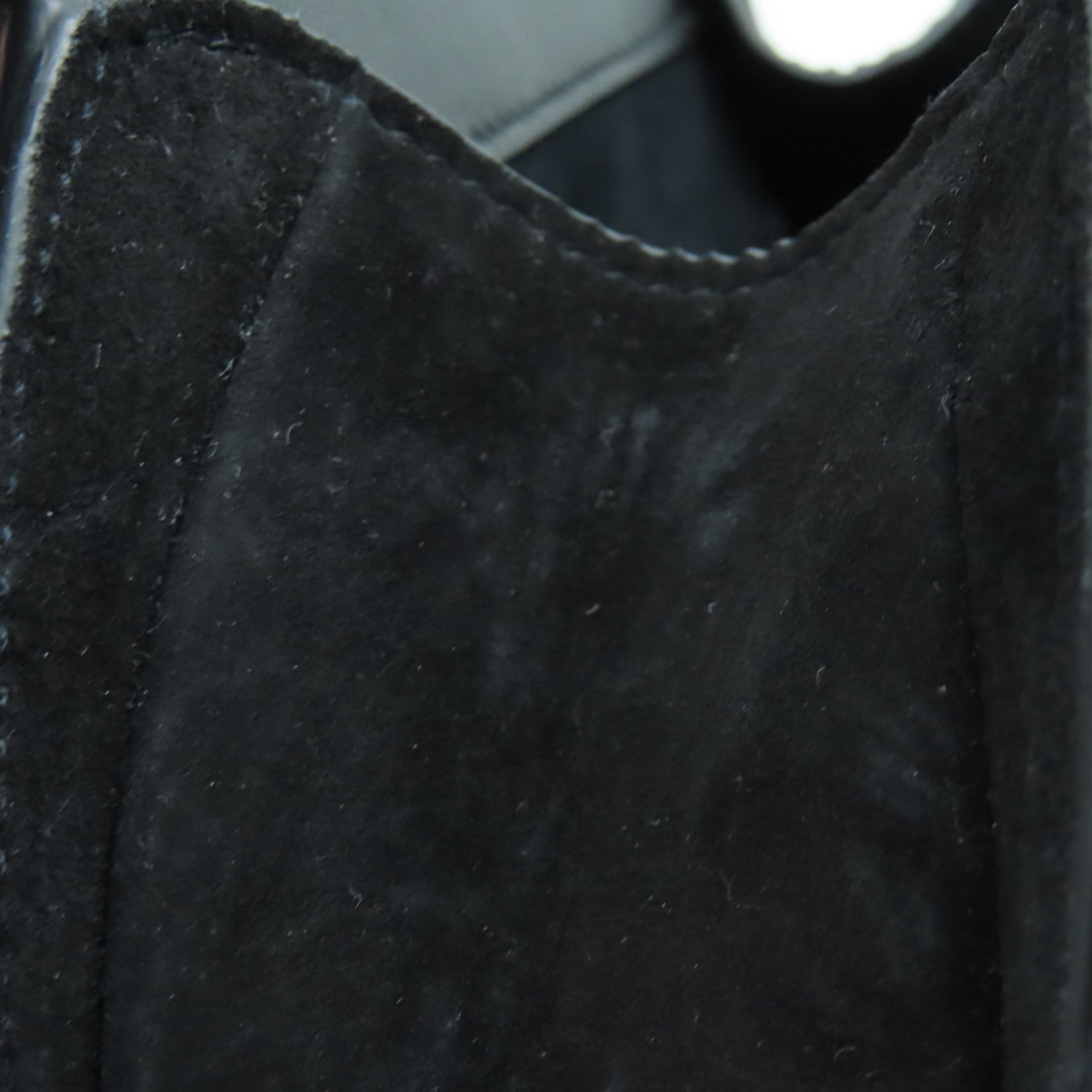 SAINT LAURENT 麂皮皮革Shoulder Bag肩背袋金扣黑色