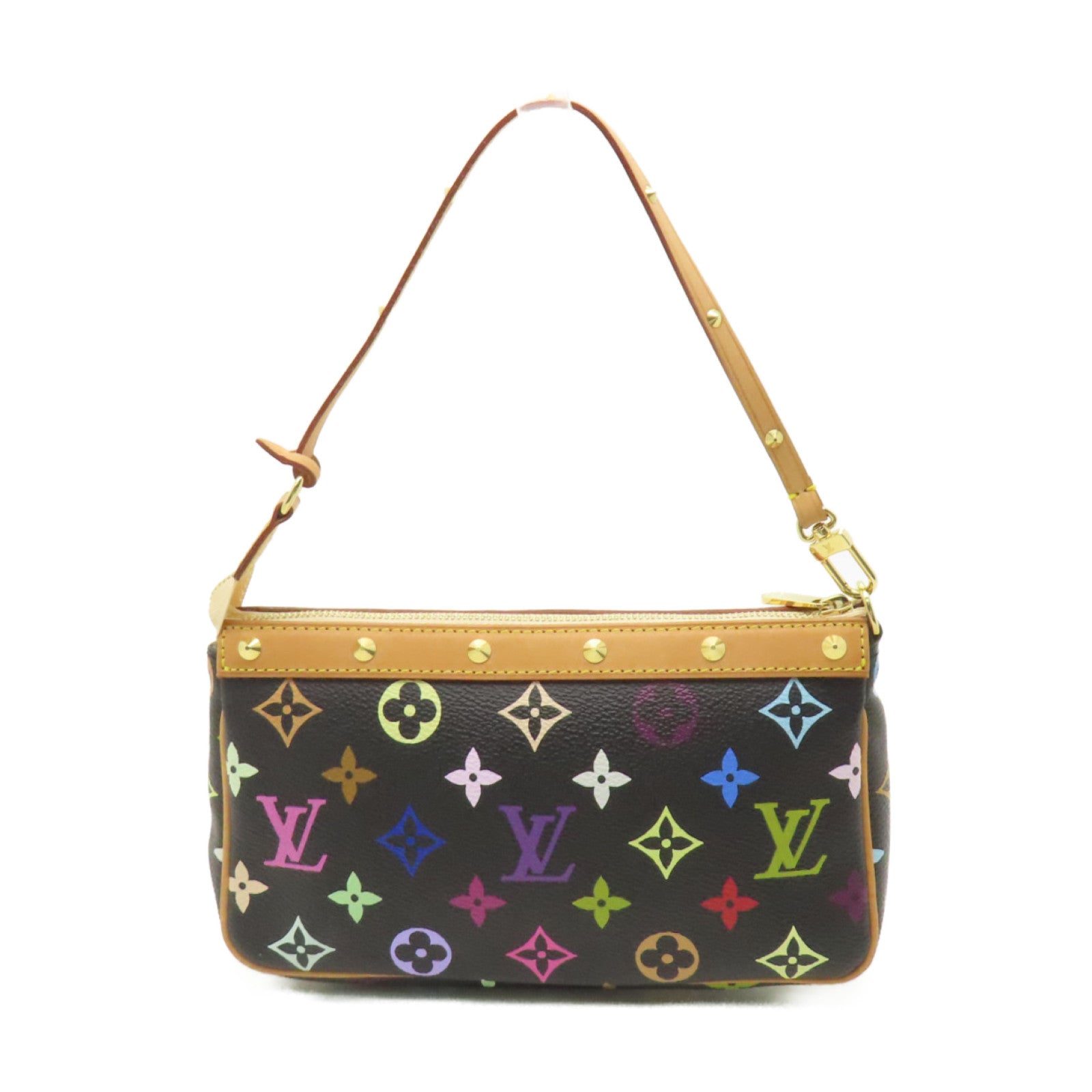 LOUIS VUITTON Monogram Multicolore Chain Shoulder Bag金扣鏈帶肩背袋黒色/彩色