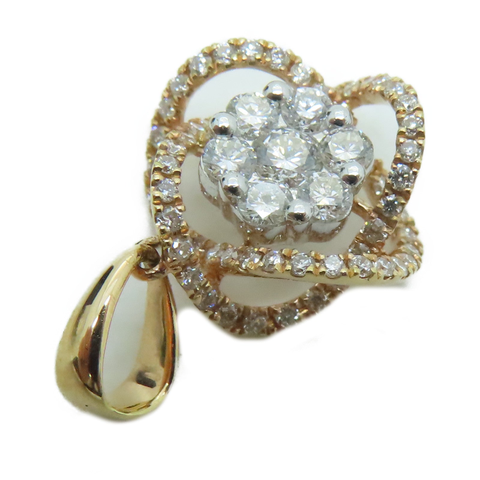 JEWELRY 【激減優惠】18K玫瑰金Diamond Pendant Top墜飾
