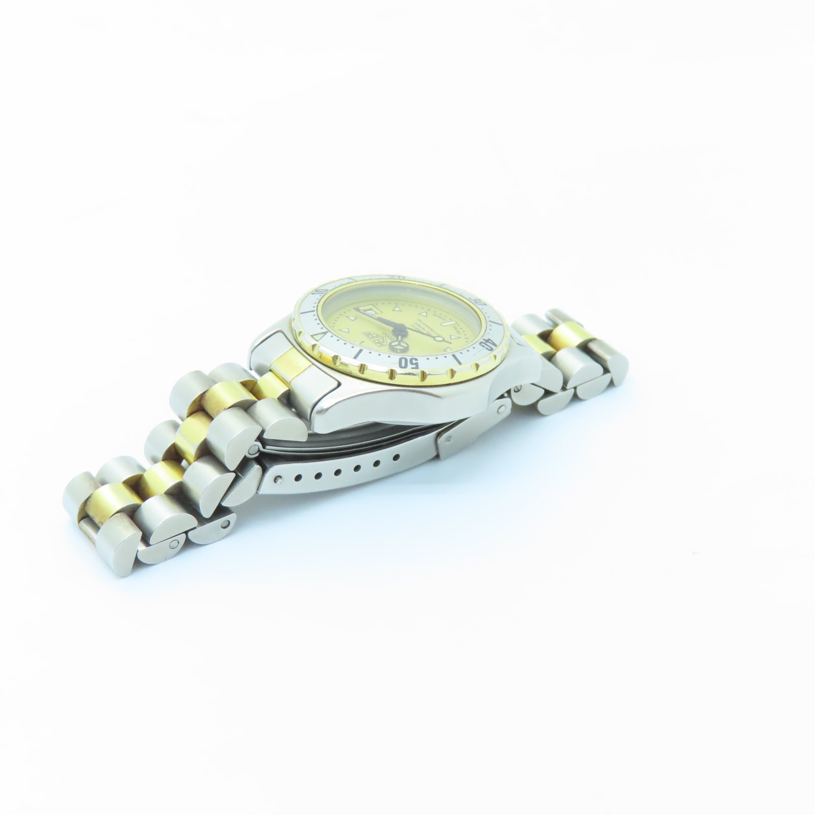 TAG HEUER Professional不鏽鋼手錶石英機芯金色/白色