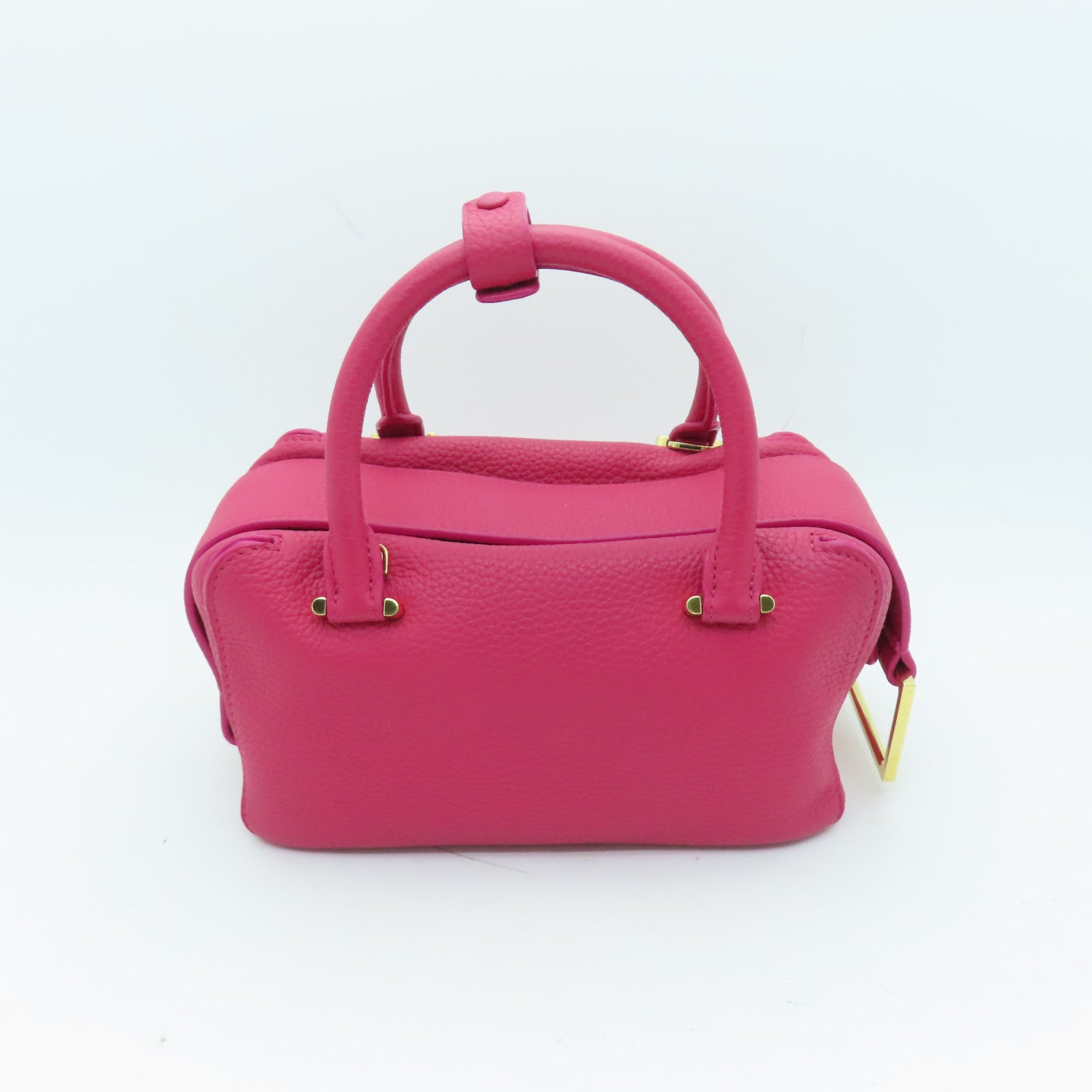 Delvaux 【激減優惠】牛皮皮革2way Shoulder Bag金扣手挽肩背兩用袋粉紅色