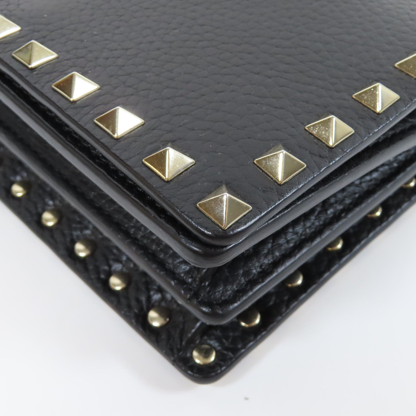 Valentino 牛皮皮革Chain Shoulder Bag金扣鏈帶肩背袋黑色