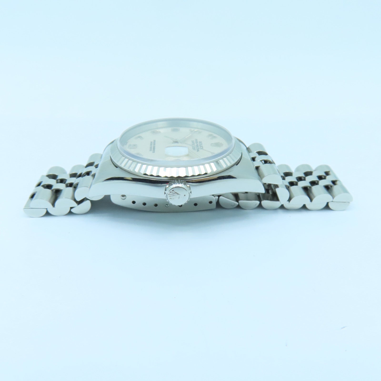 ROLEX Datejust 18K白金/不鏽鋼手錶自動機芯米色