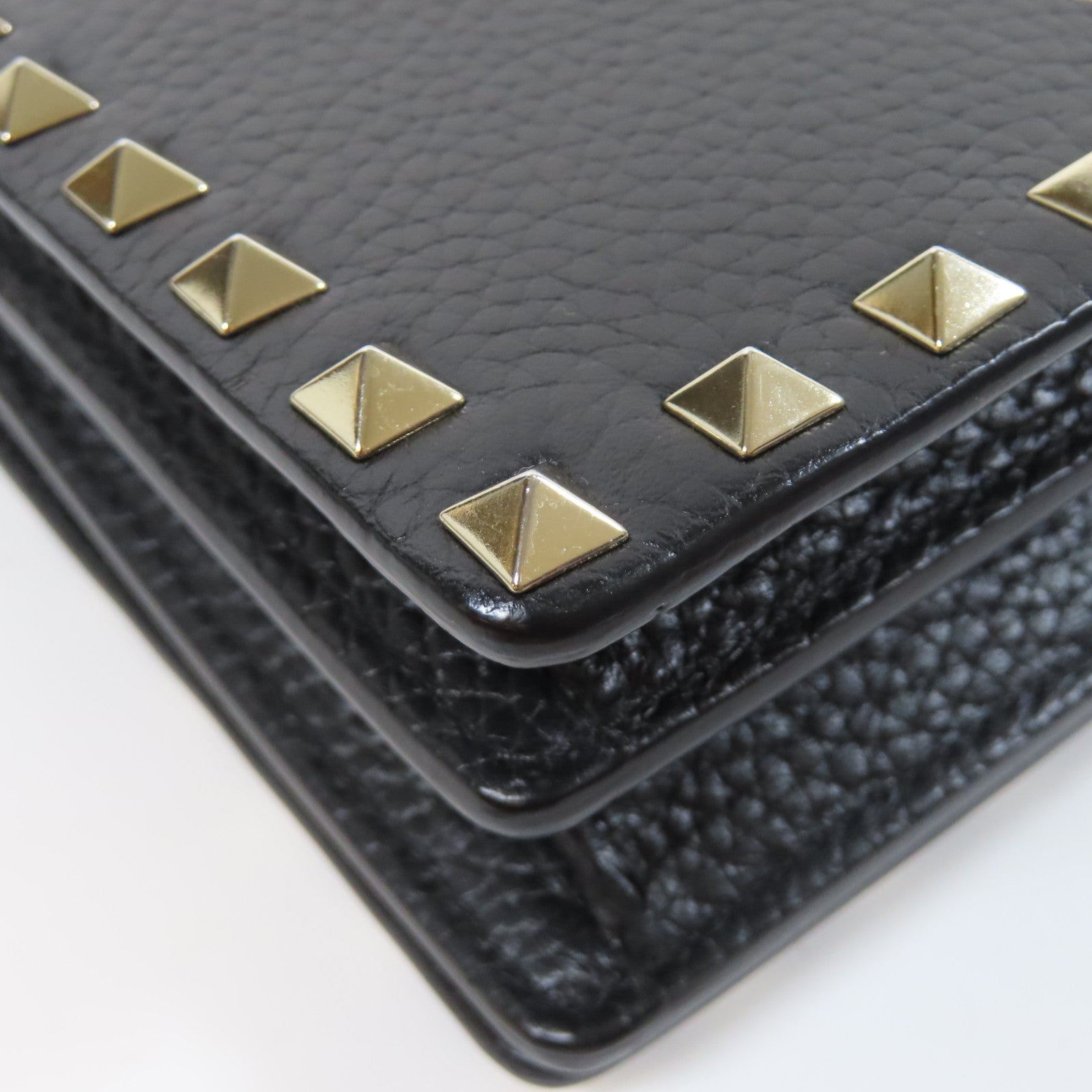 Valentino 牛皮皮革Chain Shoulder Bag金扣鏈帶肩背袋黑色