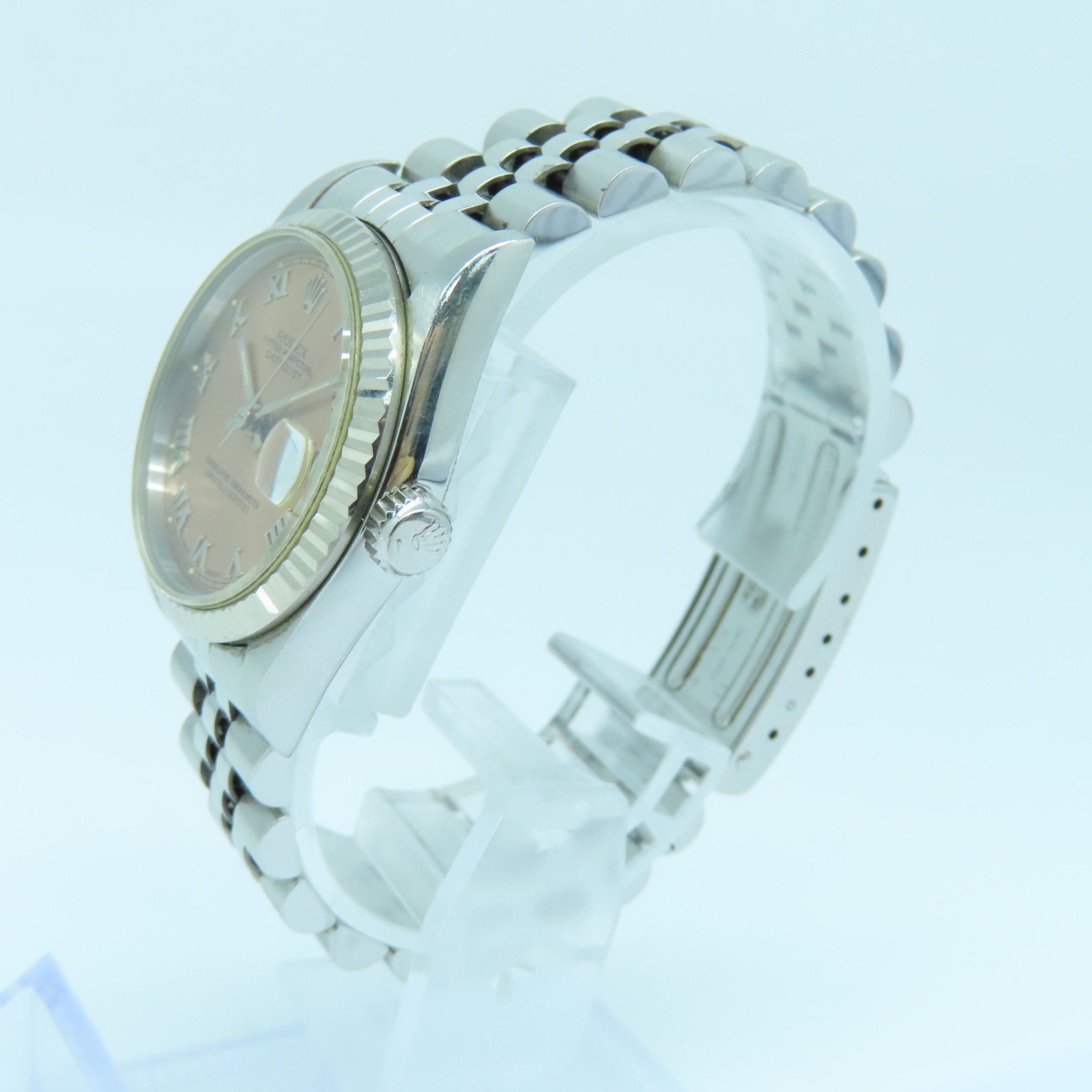 ROLEX Datejust 18K White Gold/Stainless Steel Watch Automatic Movement Pink
