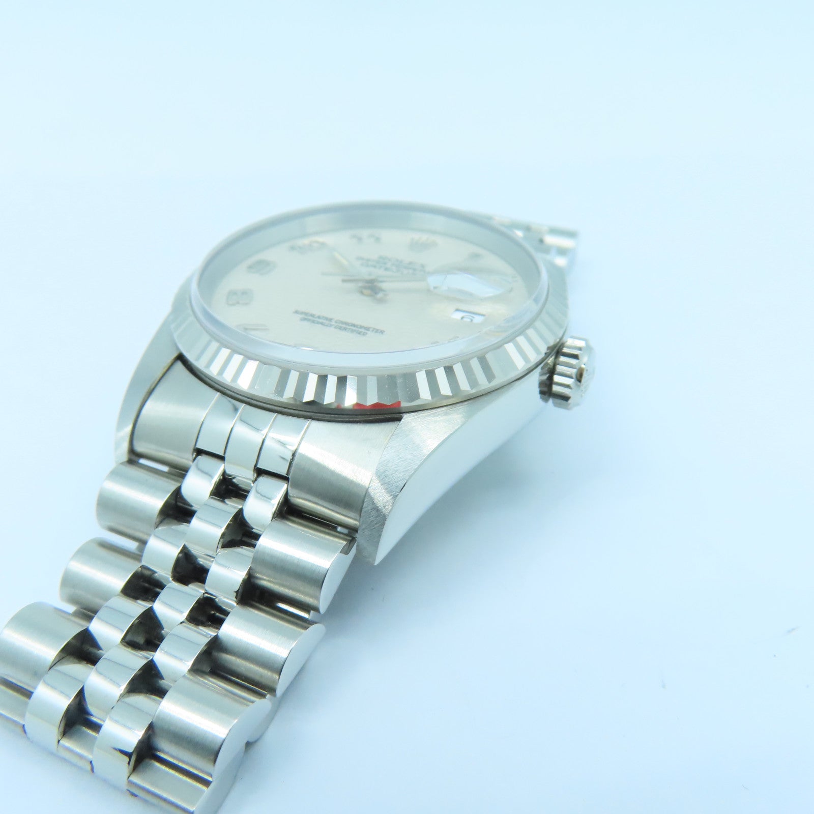 ROLEX Datejust 18K白金/不鏽鋼手錶自動機芯米色