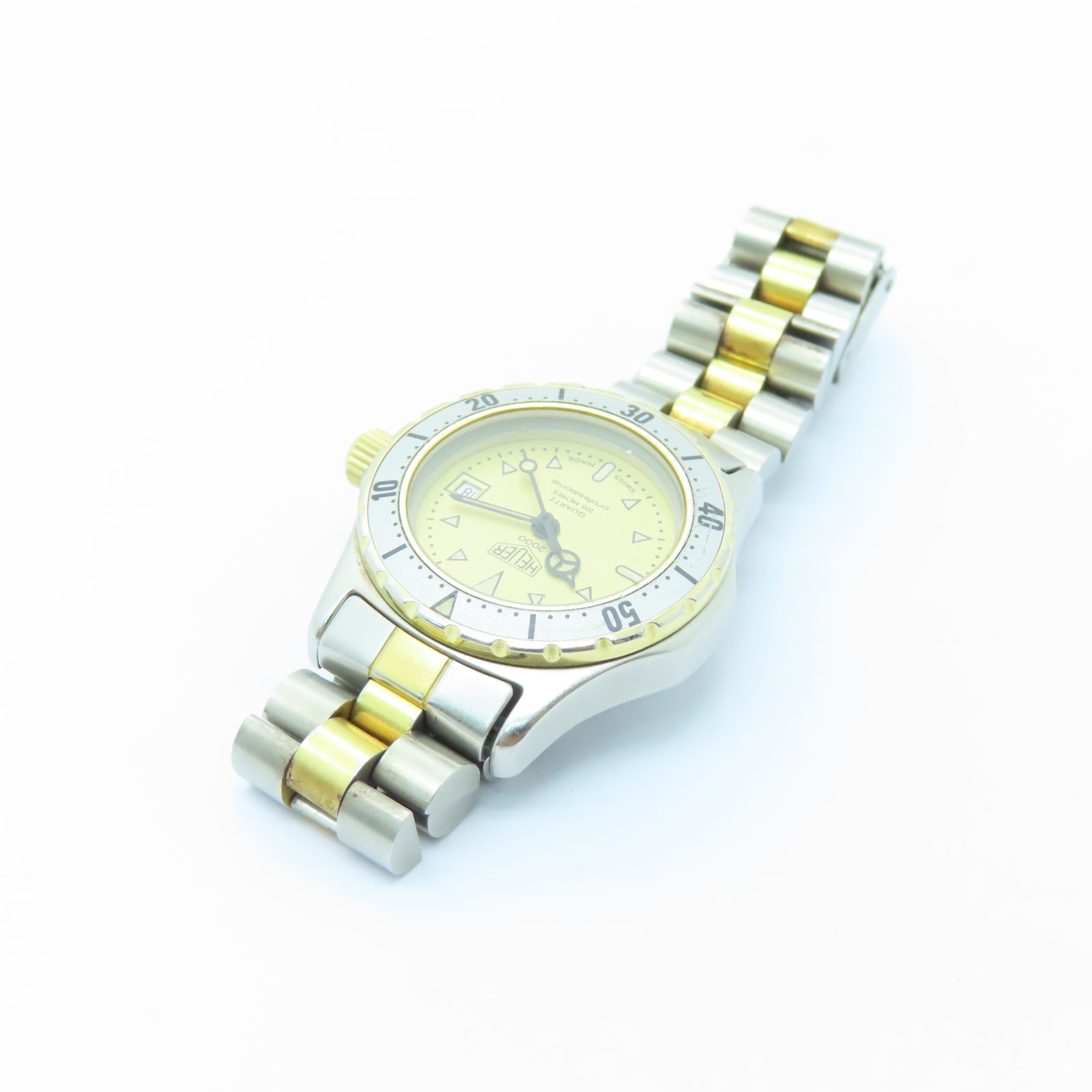 TAG HEUER Professional不鏽鋼手錶石英機芯金色/白色