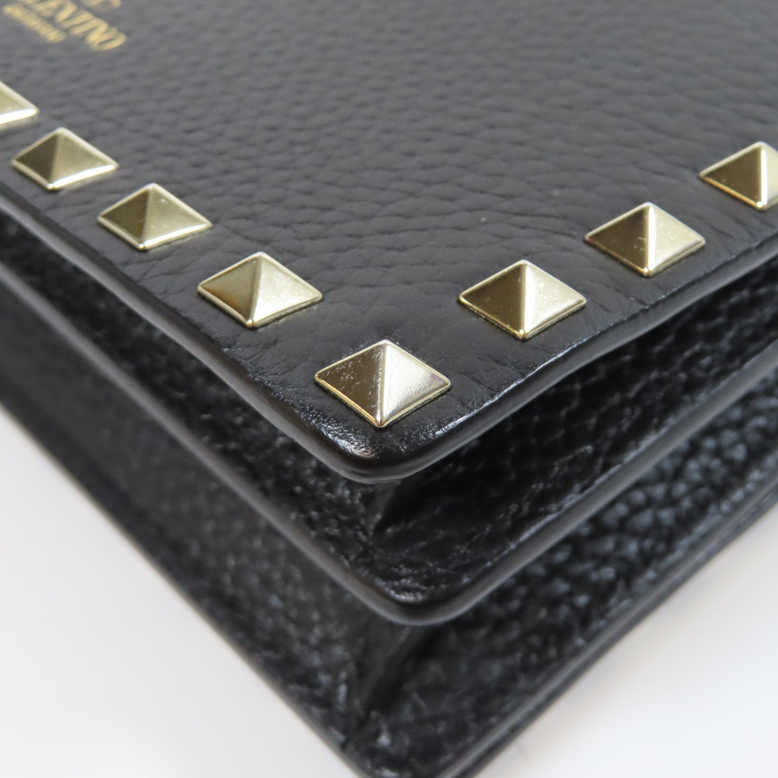 Valentino 牛皮皮革Chain Shoulder Bag金扣鏈帶肩背袋黑色