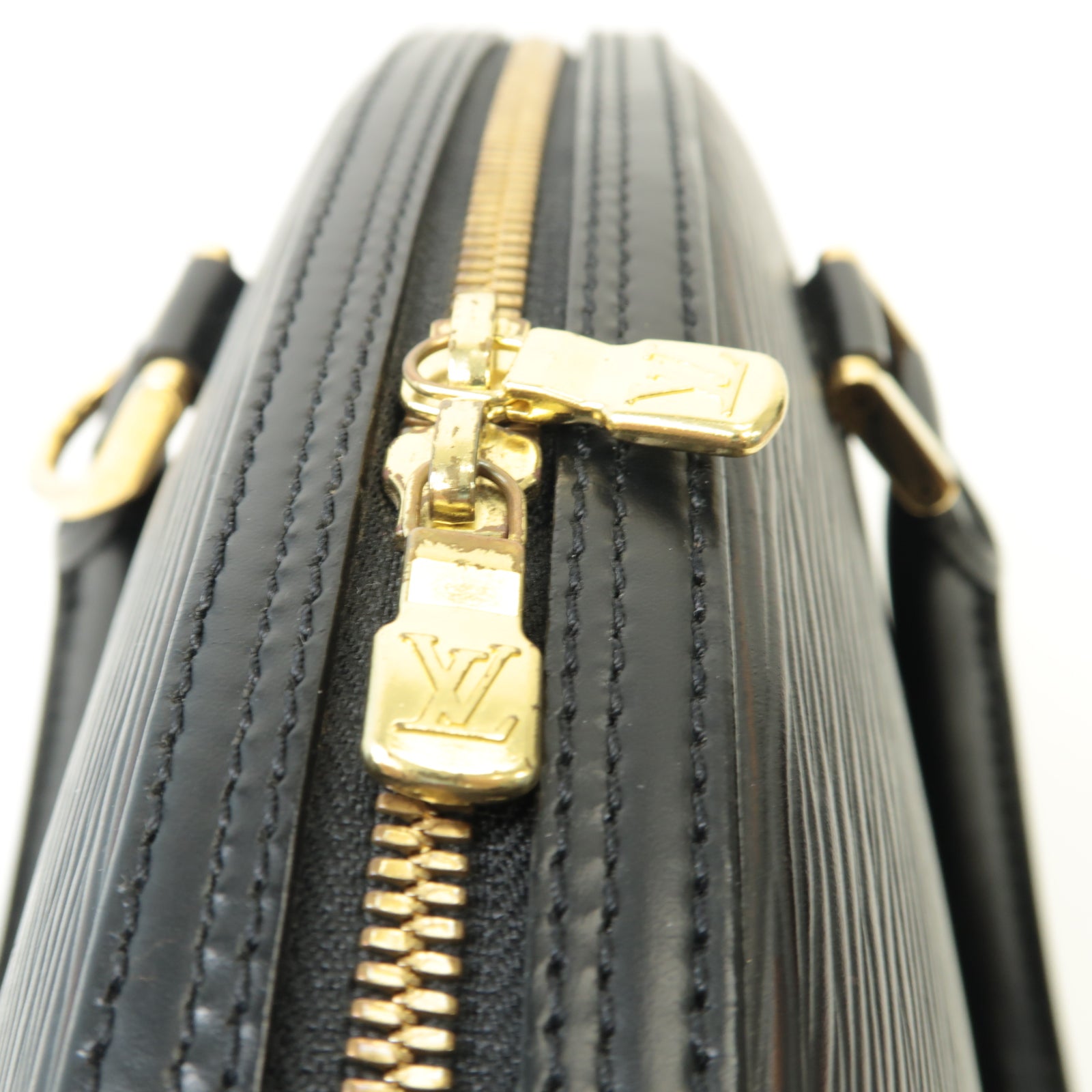 LOUIS VUITTON Epi Jasmin金扣手挽袋黒色