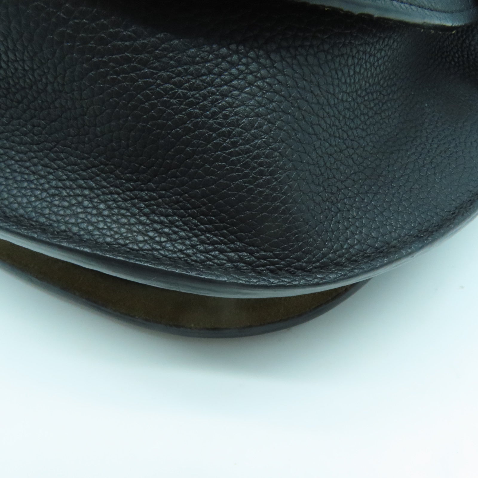 LOEWE 牛皮皮革Gate Small金扣肩背袋黑色/啡色