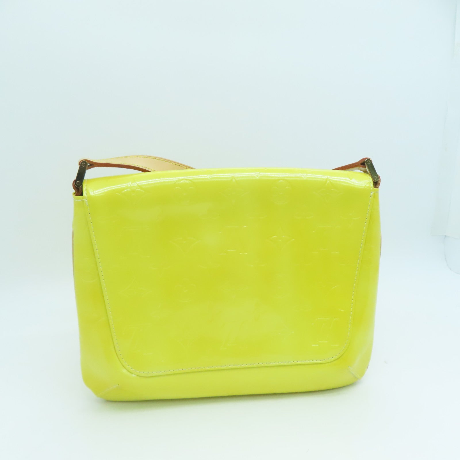 LOUIS VUITTON Monogram Vernis Thompson Street金扣肩背袋黄色